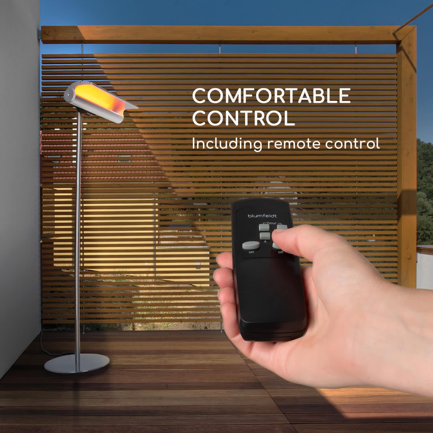 Heat Guard Reflex, infračervený ohřívač, 1800 W, IP55, časovač, dálkový ovladač 