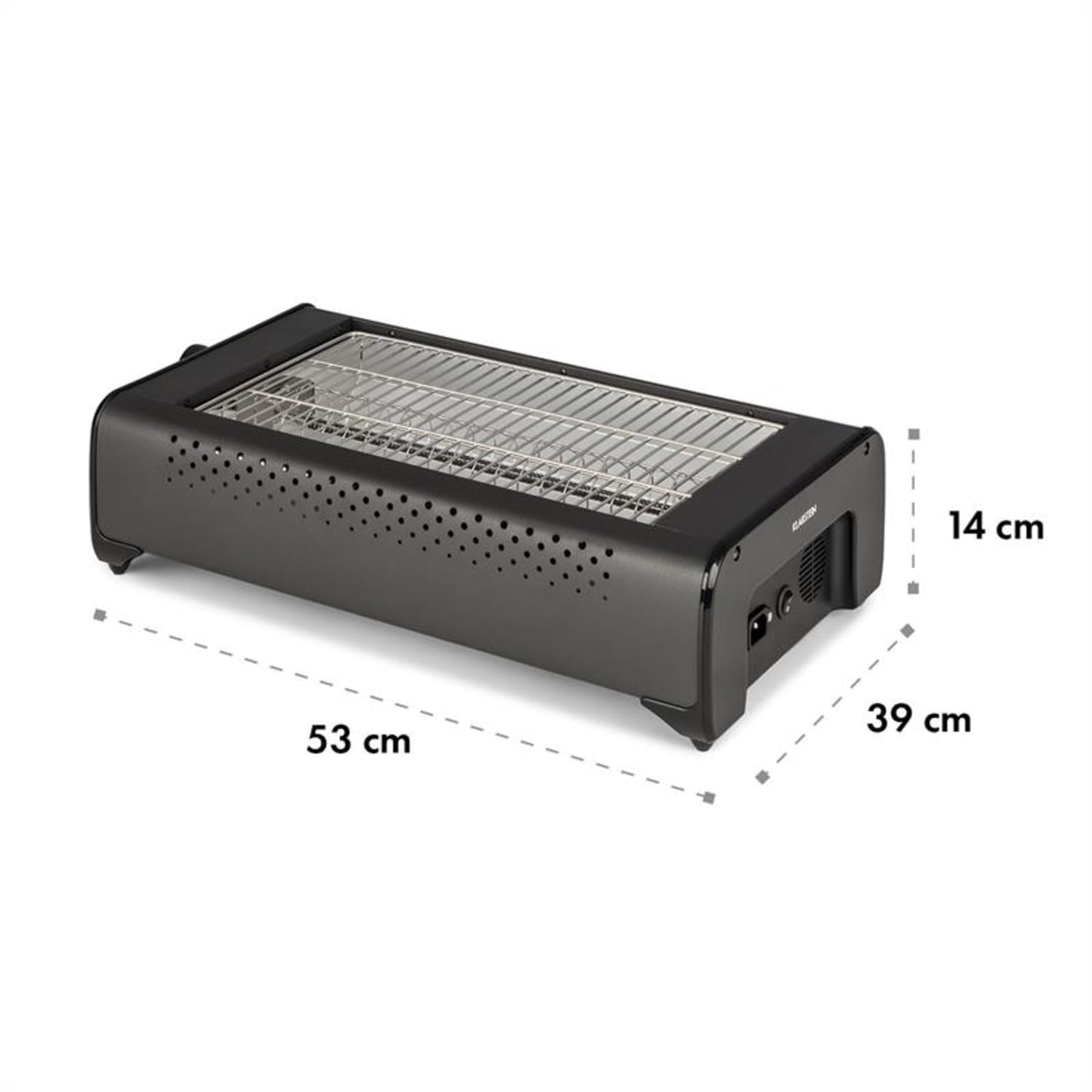 Infragrill, elektromos grillező, infravörös, 1500 W, füst nélkül, fekete 