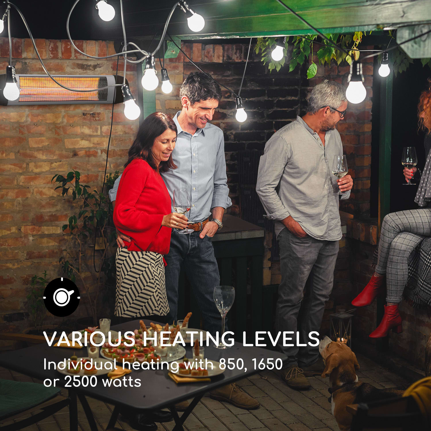 Rising Sun Zenith Radiant Heater 2500W IP34 Remote Control Silver Rising sun zenith