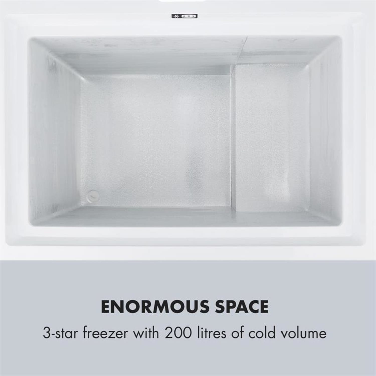 Iceblokk Eco diepvrieskist A+++ 200 liter 2 hangmanden wieltjes wit 