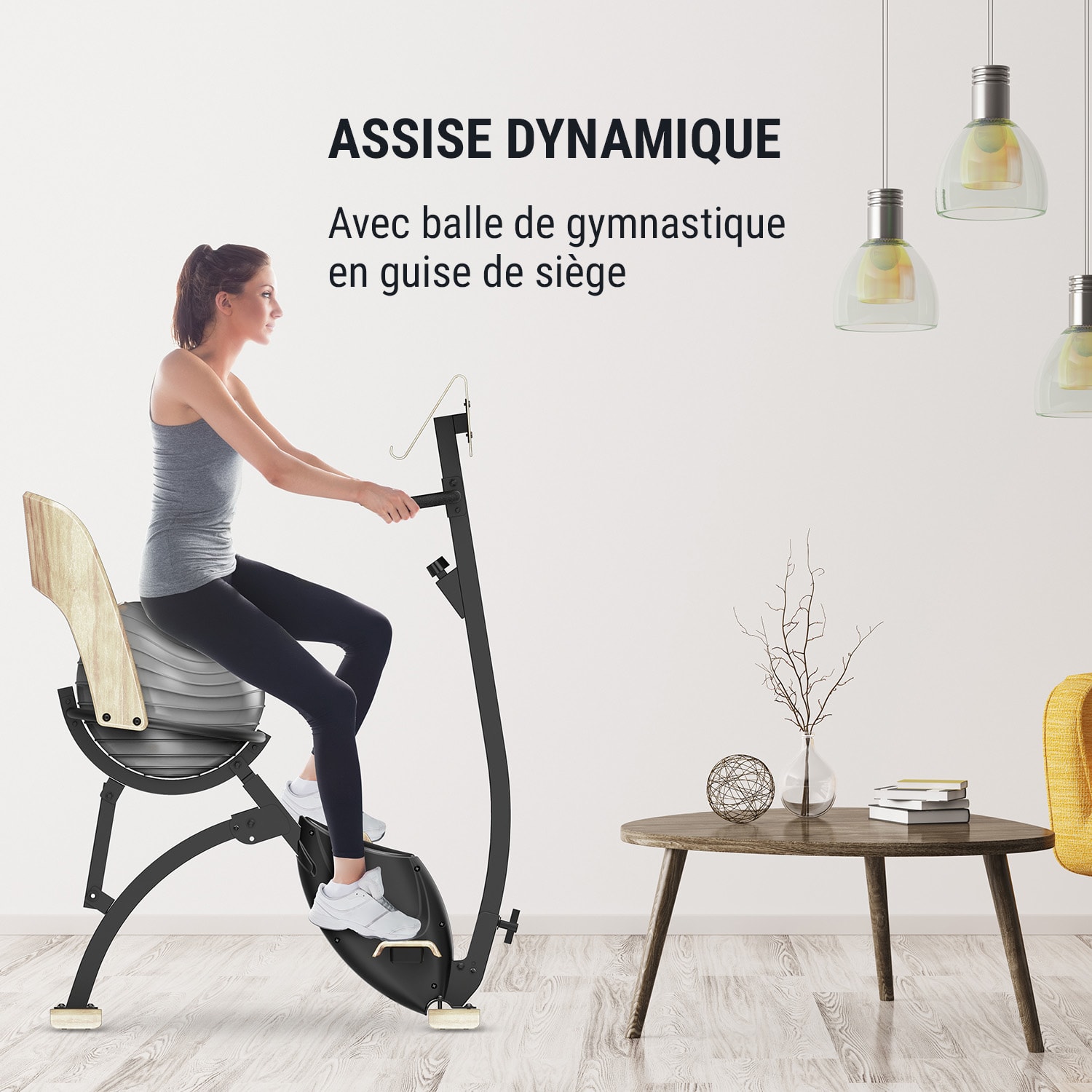 Roomik Cycle Vélo d'appartement volant d'inertie 8kg + support tablette 