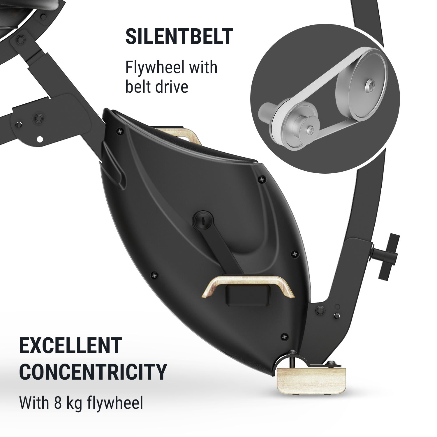 Roomik Cycle, szobakerékpár, 8 kg-os lendkerék, tablet tartó, fitlabda