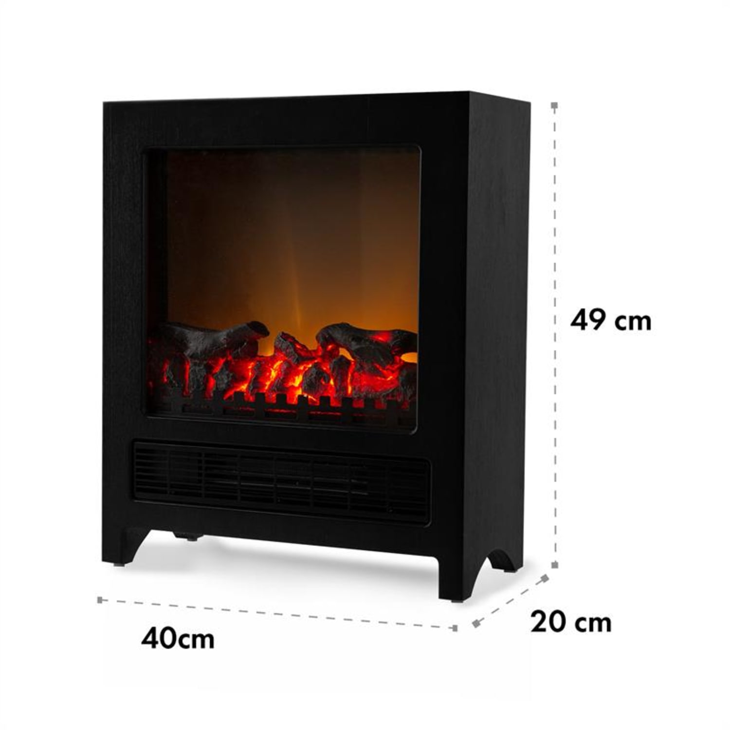 Zermatt elektrische haard 750/1500W thermostaat InstaFire zwart Zwart