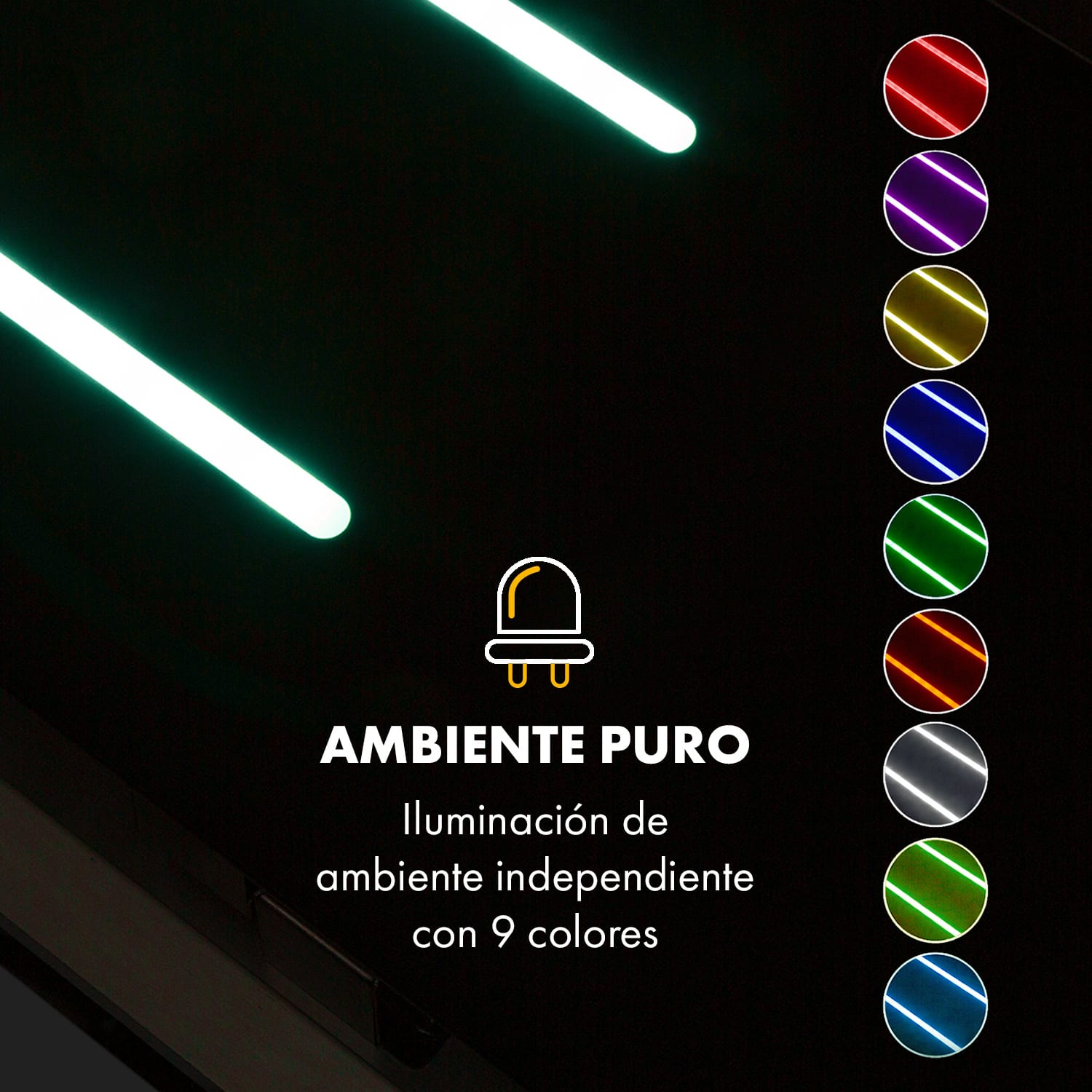 High Line Campana de techo de 77cm 410 m3/h 75W 3 potencias Mando a distancia Negra 77 cm