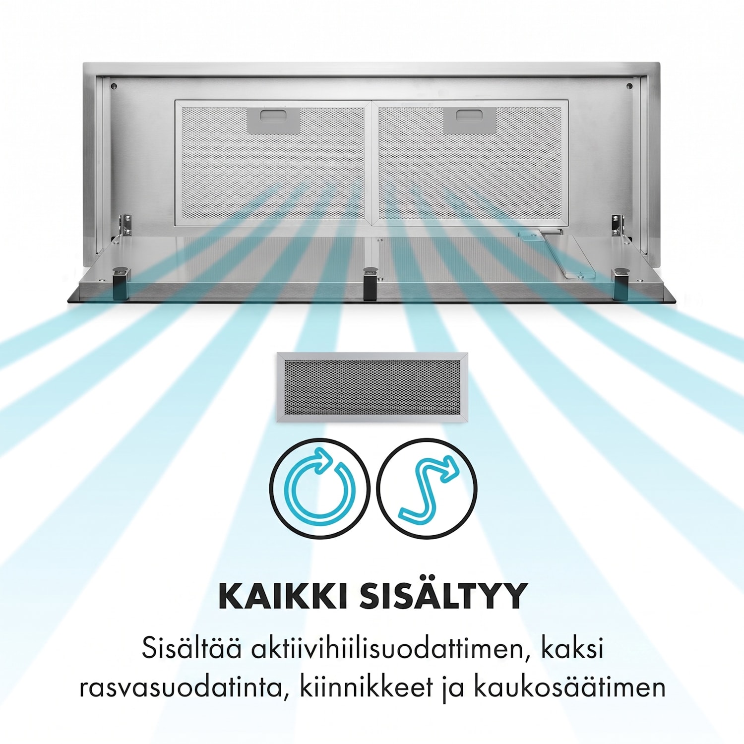 High Line liesituuletin kattoon asennettava 77 cm 410 m3/h 75 W 3 porrasta kaukosäädin musta 77 cm | Musta