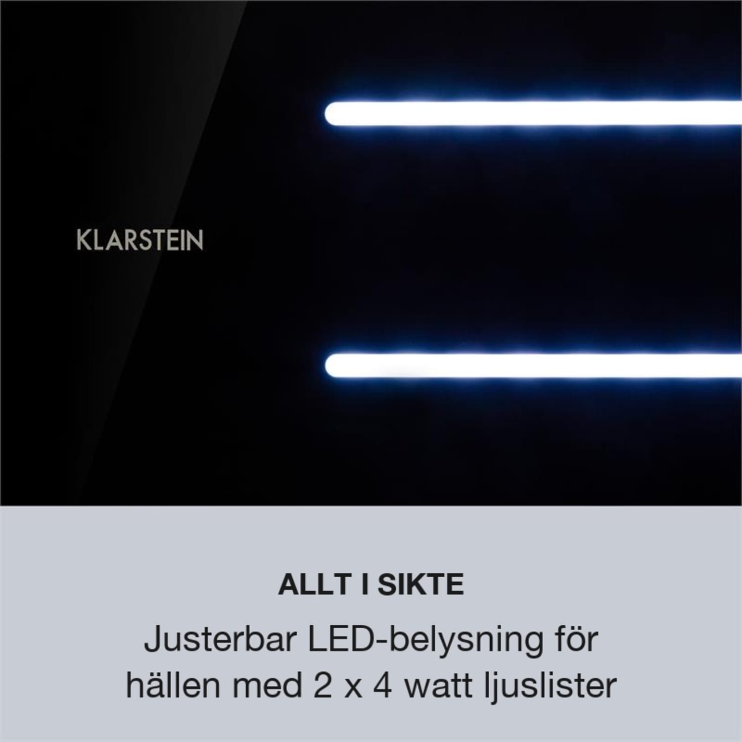 High Line köksfläkt 77cm 410 m3/h 75W 3 steg fjärrkontroll svart 