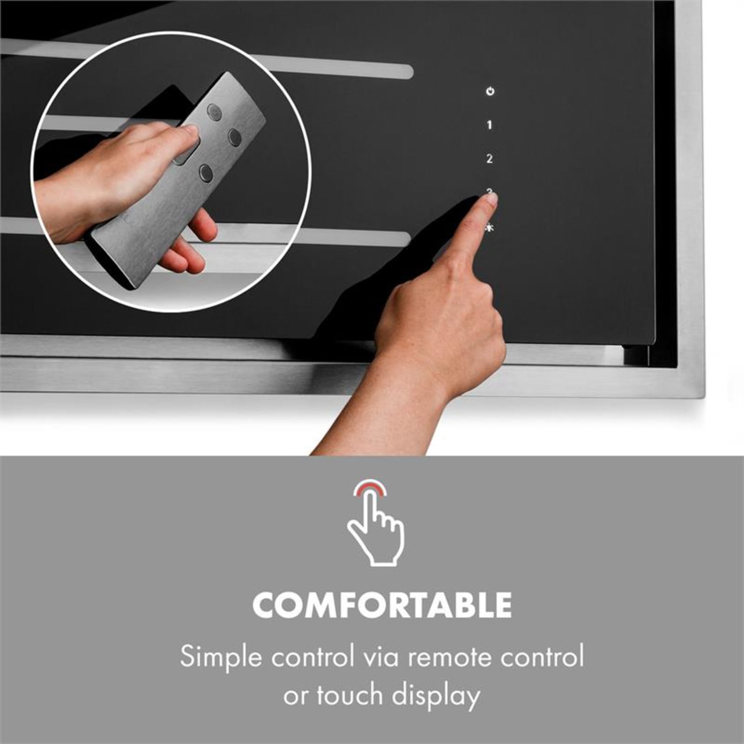 High Line, digestor, 77 cm, stropný, 410 m³/h, ďiaľkové ovládanie, čierny 