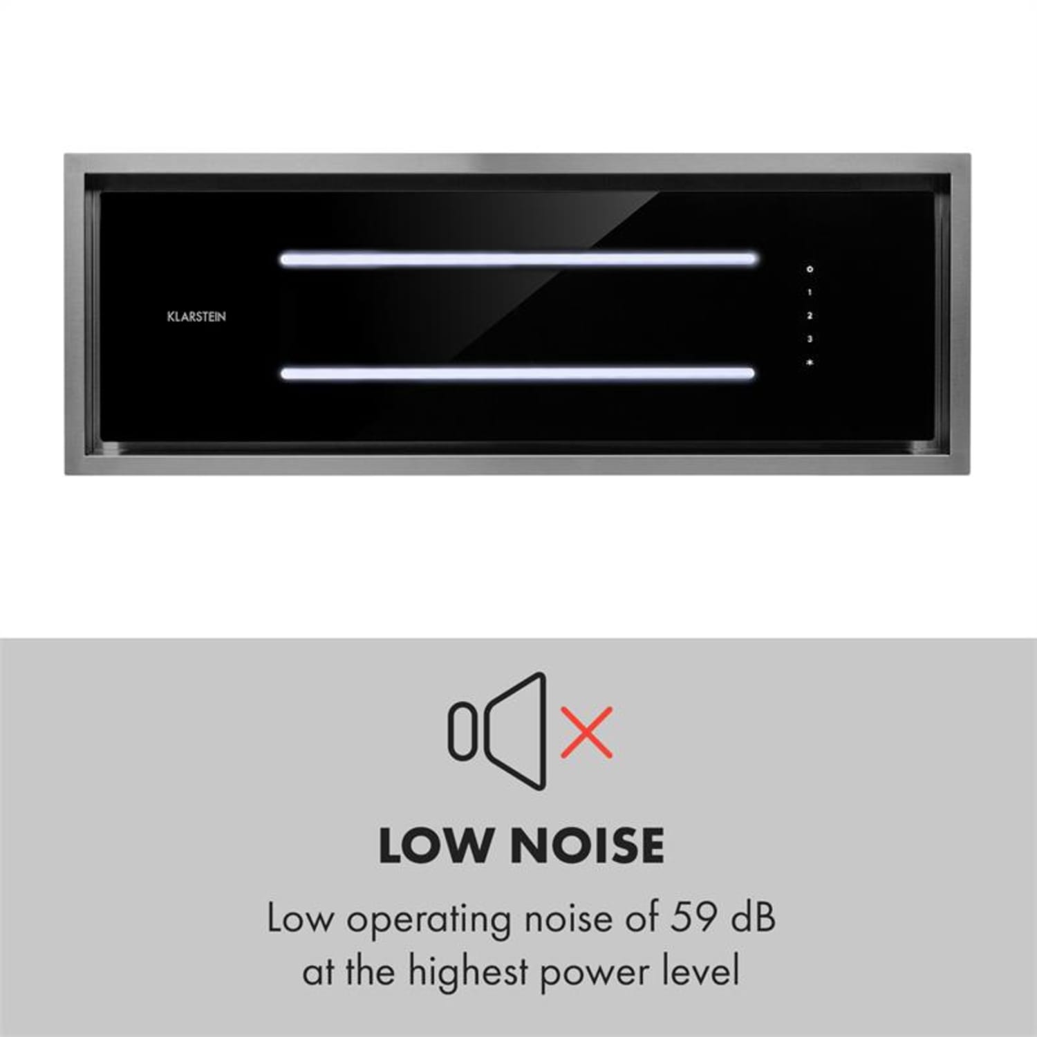 High Line Ceiling Hood 77cm 410 m3 / h 75W 3 Steps Remote Control Black 77 cm