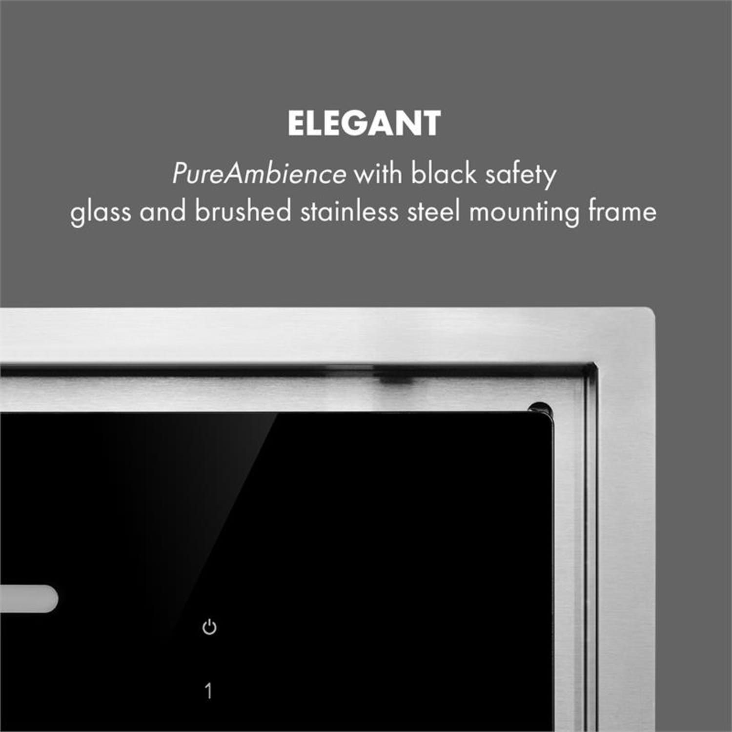 High Line Ceiling Hood 77cm 410 m3 / h 75W 3 Steps Remote Control Black 77 cm