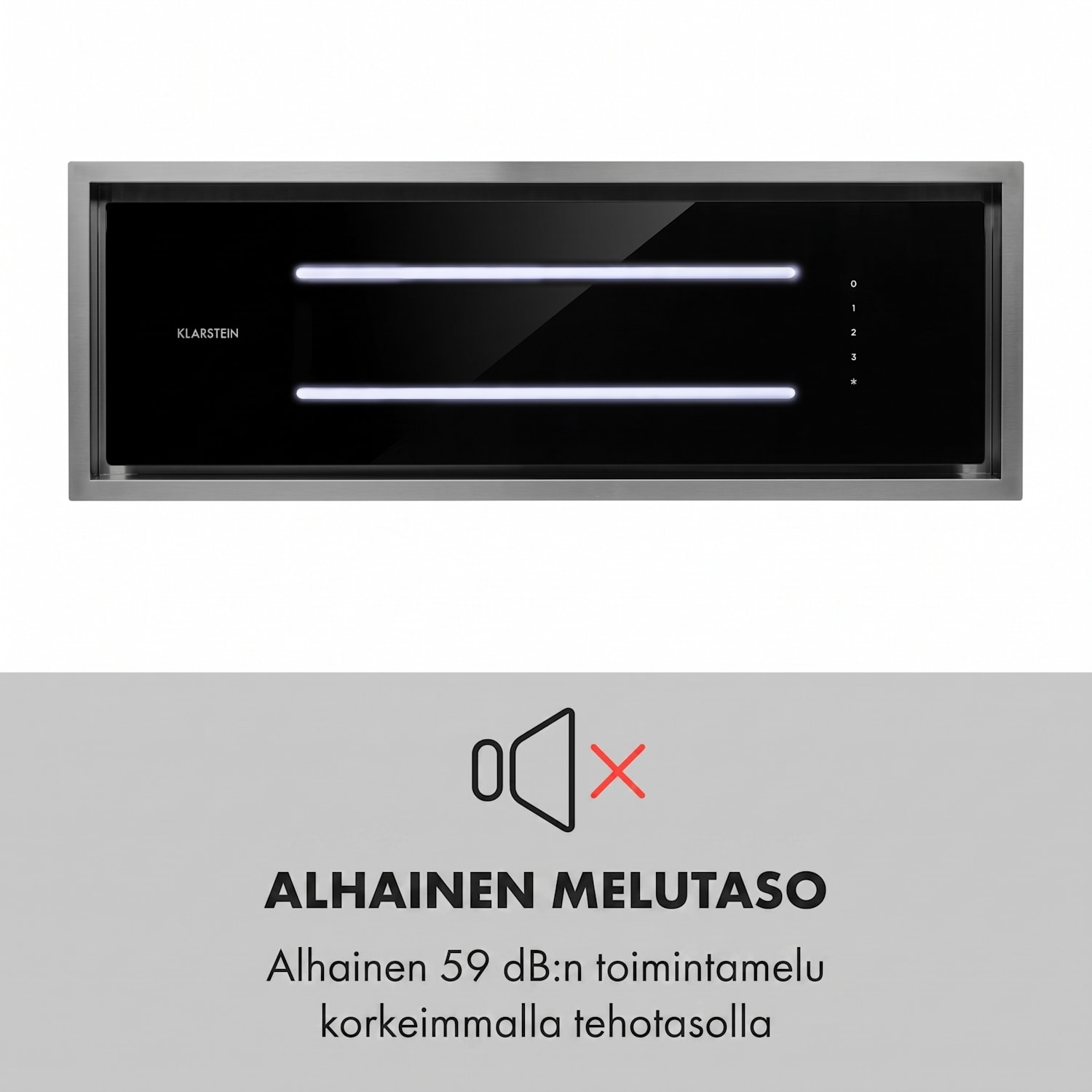 High Line liesituuletin kattoon asennettava 90 cm 410 m3/h 75 W 3 porrasta kaukosäädin musta 90 cm | Musta