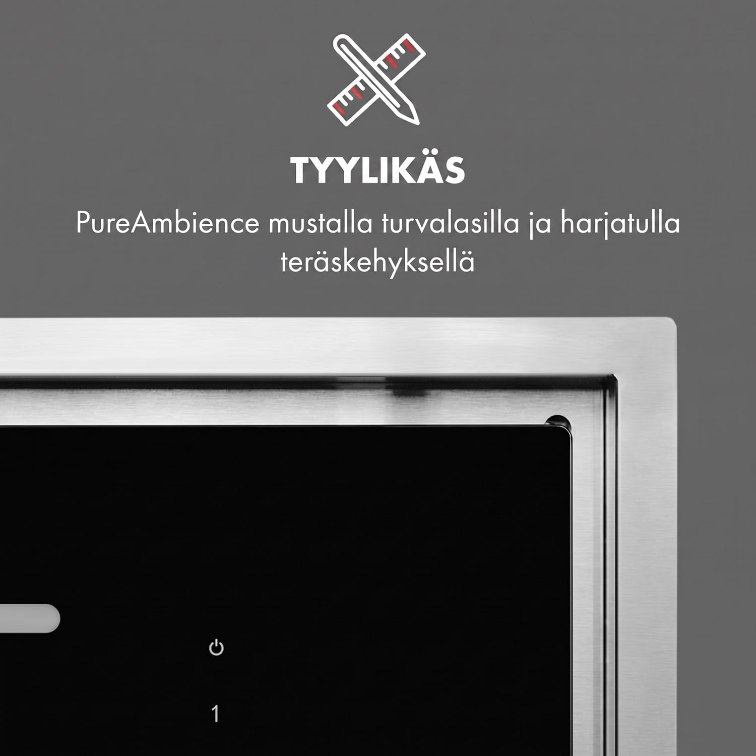 High Line liesituuletin kattoon asennettava 90 cm 410 m3/h 75 W 3 porrasta kaukosäädin musta 90 cm | Musta