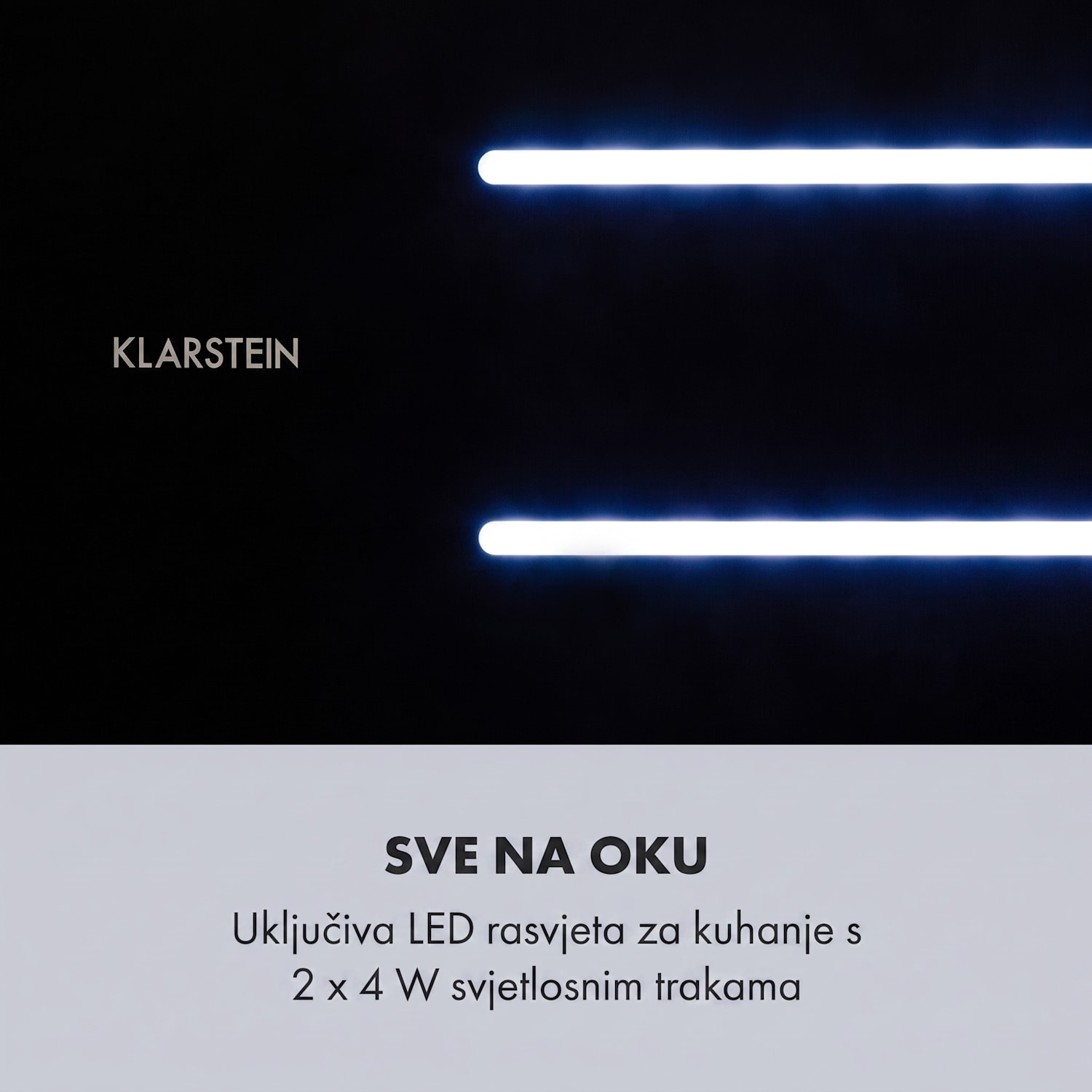 High Line, stropna napa, 90 cm, 410 m³/h, 75 W, 3 razine, daljinski upravljač, crna 90 cm