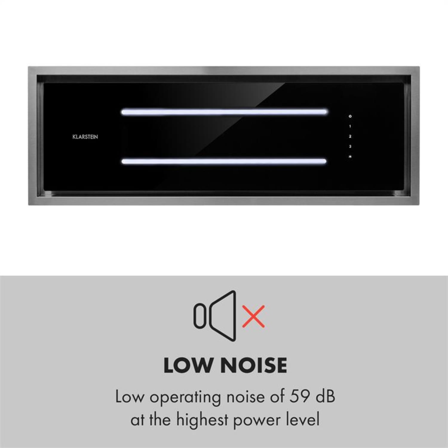 High Line Ceiling Hood 90cm 410 m3 / h 75W 3 Steps Remote Control Black 90 cm