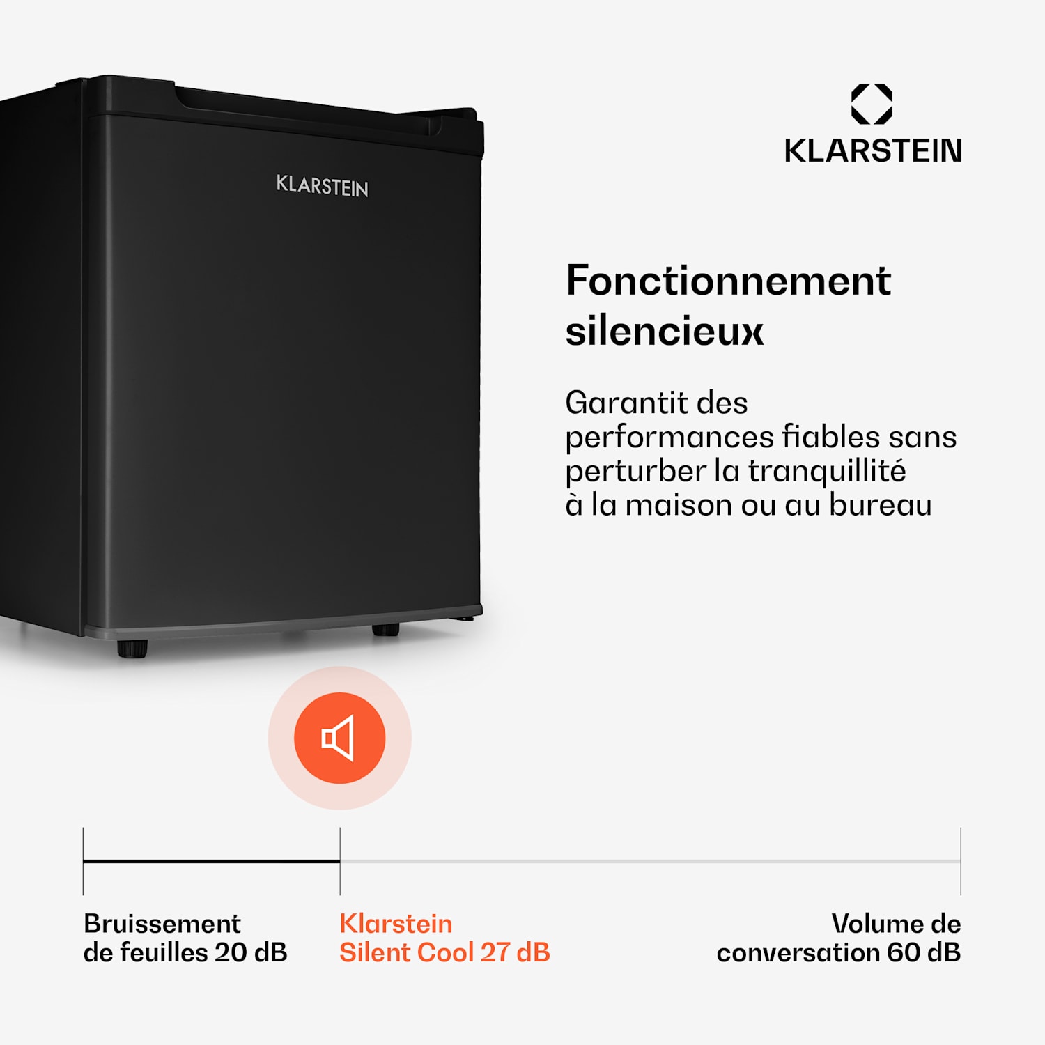 Réfrigérateur Silent Cool 30l Arctic-Fox Cooling 23 dB(A) 30 L | Noir