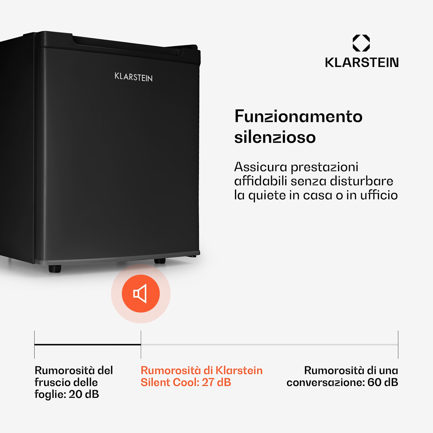 Silent Cool - Frigorifero, 30l, Arctic-Fox Cooling, 23 dB(A) 30 L | Nero