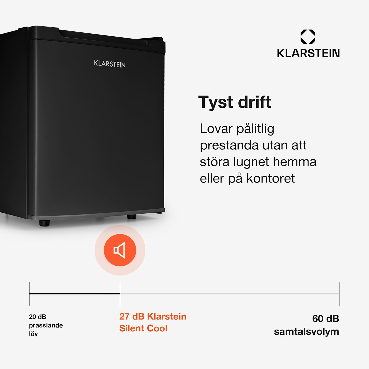 Silent Cool Kylskåp 30l Arctic-Fox Cooling 23 dB(A) 