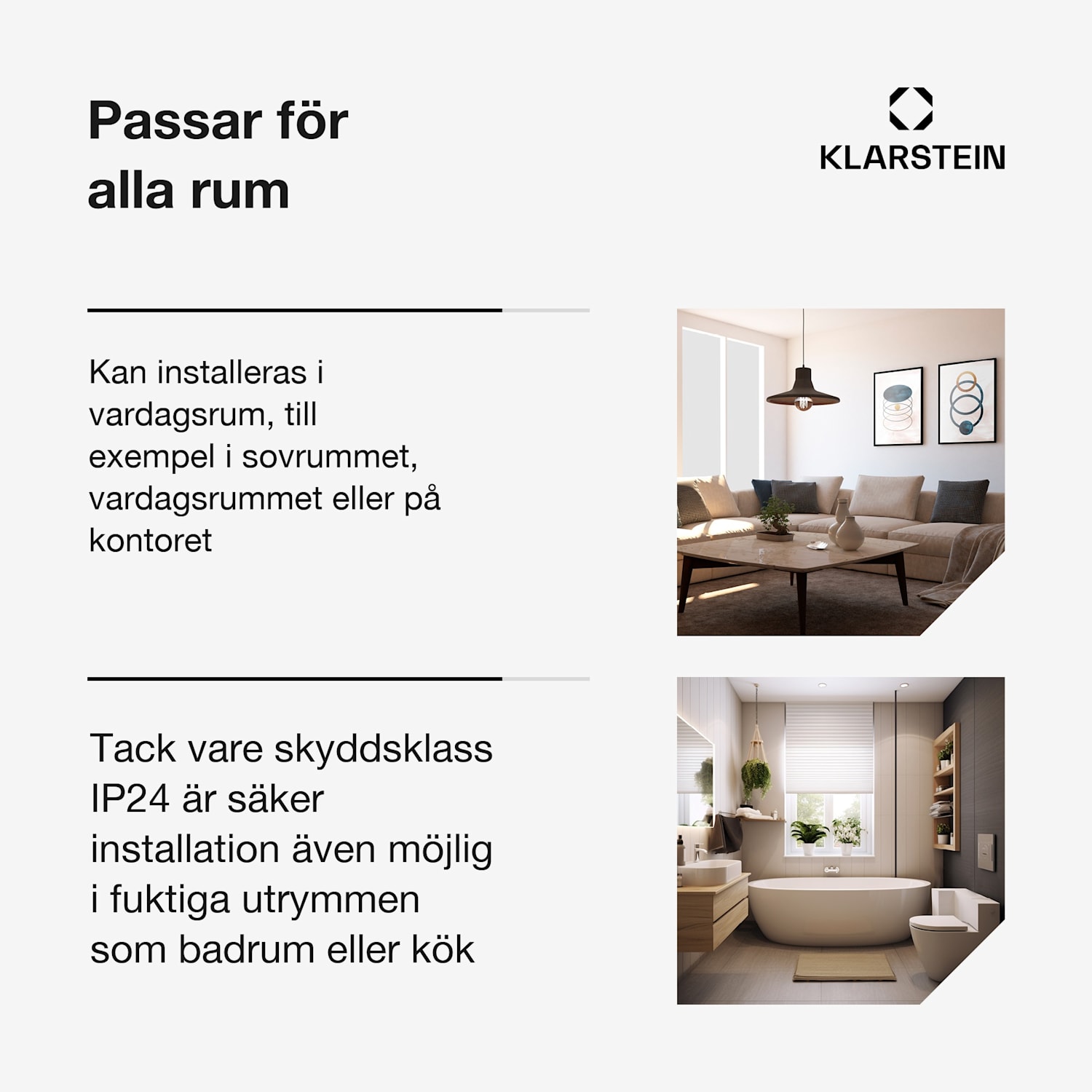 Bornholm Curved Ambient konvektorelement 1000/2000 W Nej | Svart | Ja