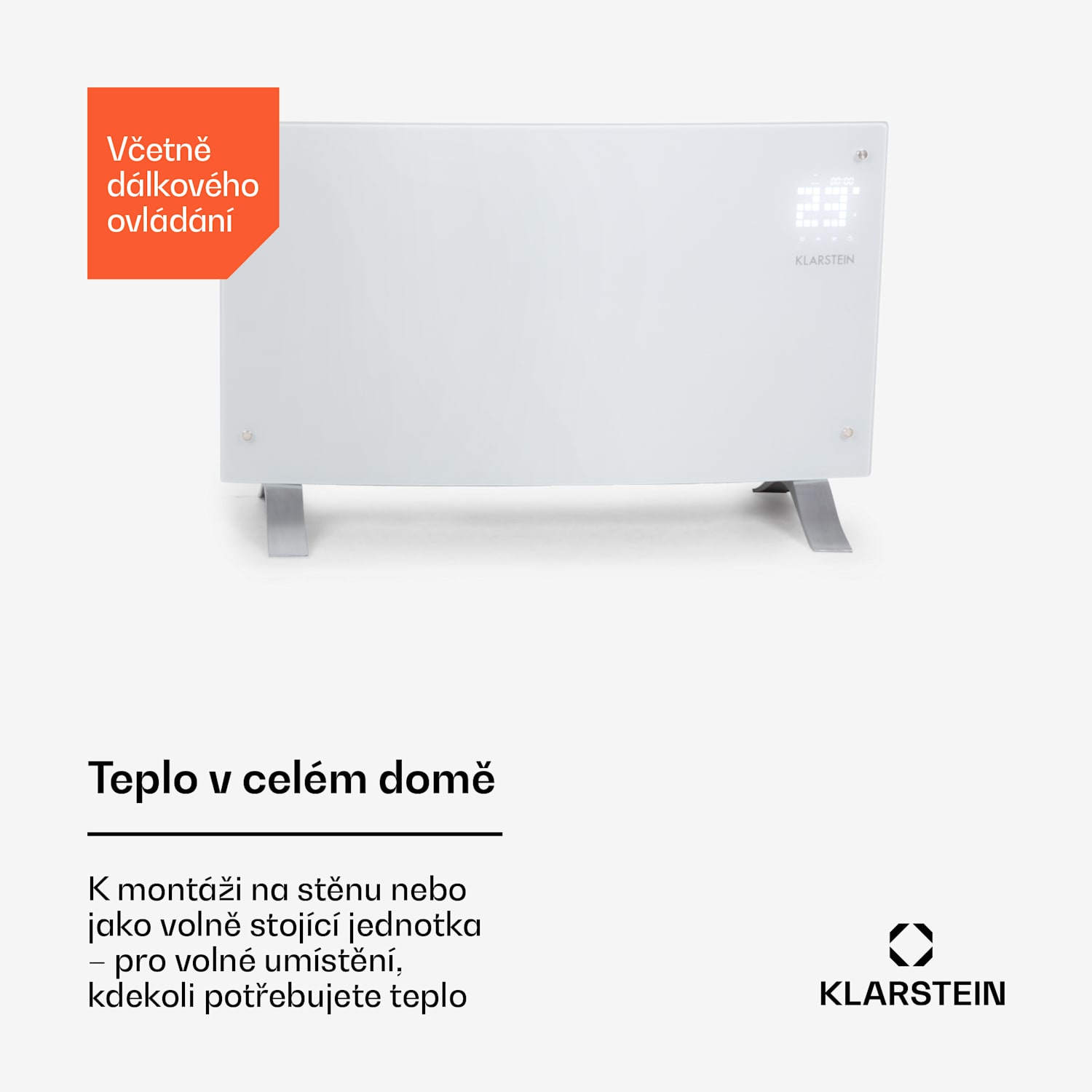 Bornholm Curved Ambient, konvektor, 1000/2000 W, bílý Ne | Bílá | 1