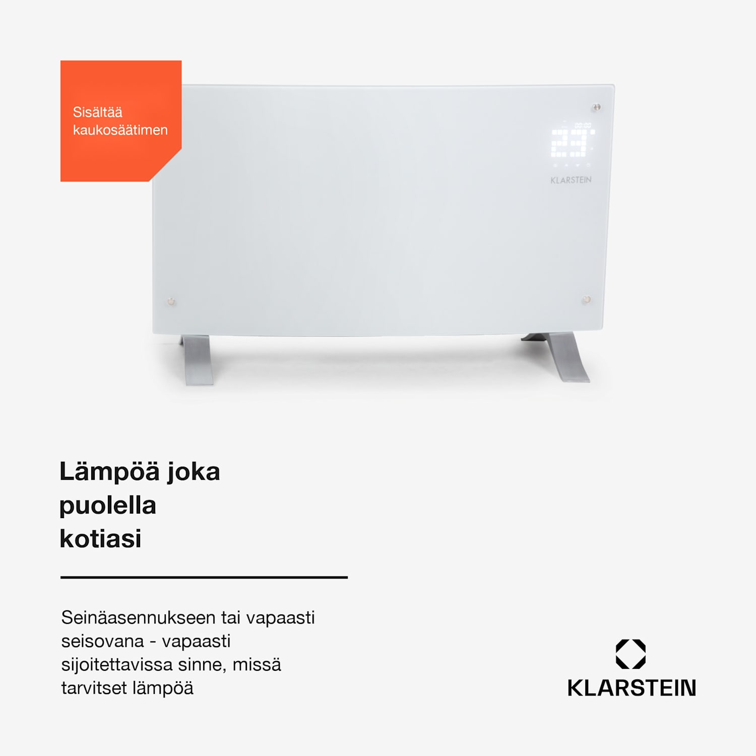 Bornholm Curved Ambient -konvektorilämmitin 1000/2000 W 