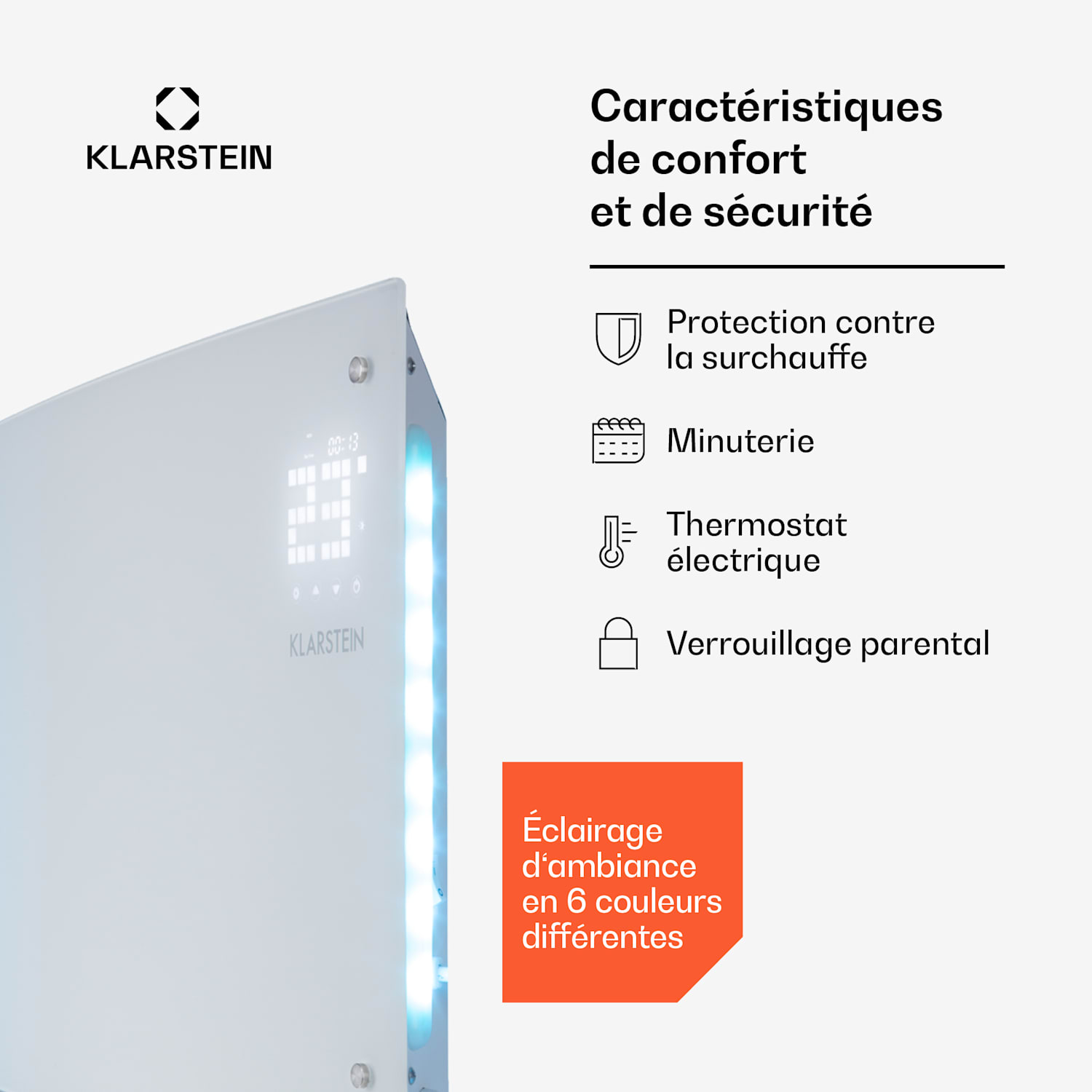 Radiateur convecteur Bornholm Curved Ambient 1000/2000 W Non | Blanc | 1