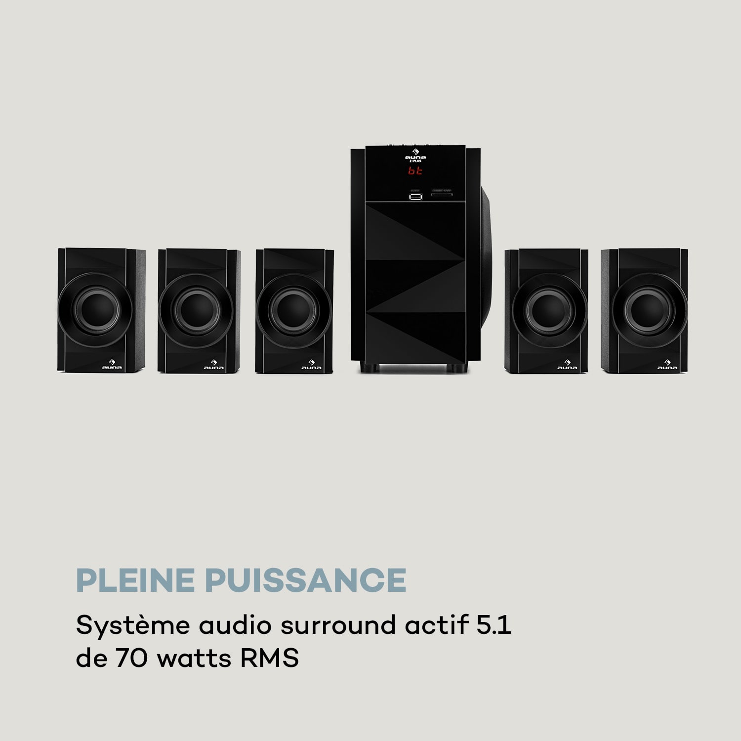 Z-Plus 5.1 luidsprekersysteem 70W RMS OneSide subwoofer BT USB SD 