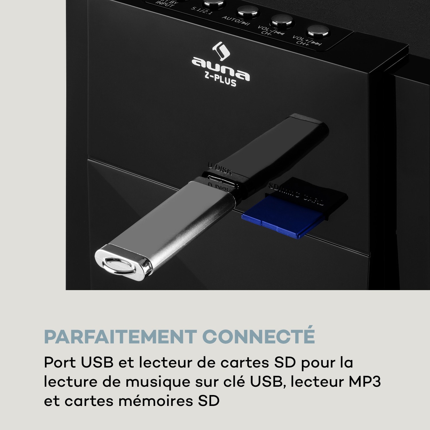 Z-Plus 5.1 luidsprekersysteem 70W RMS OneSide subwoofer BT USB SD 