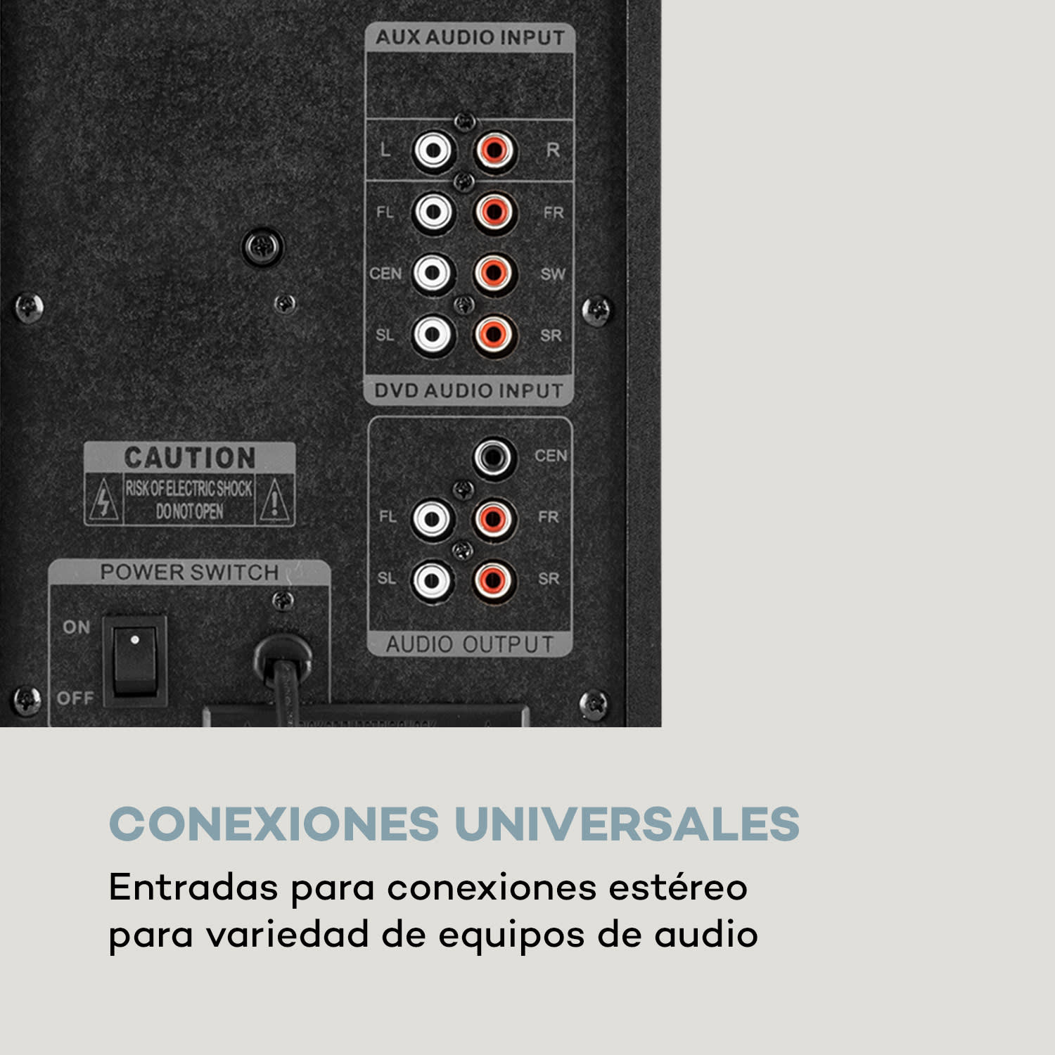 Concept 720 Sistema de altavoces 5.1 95 W RMS OneSide Subwoofer Bluetooth USB SD 