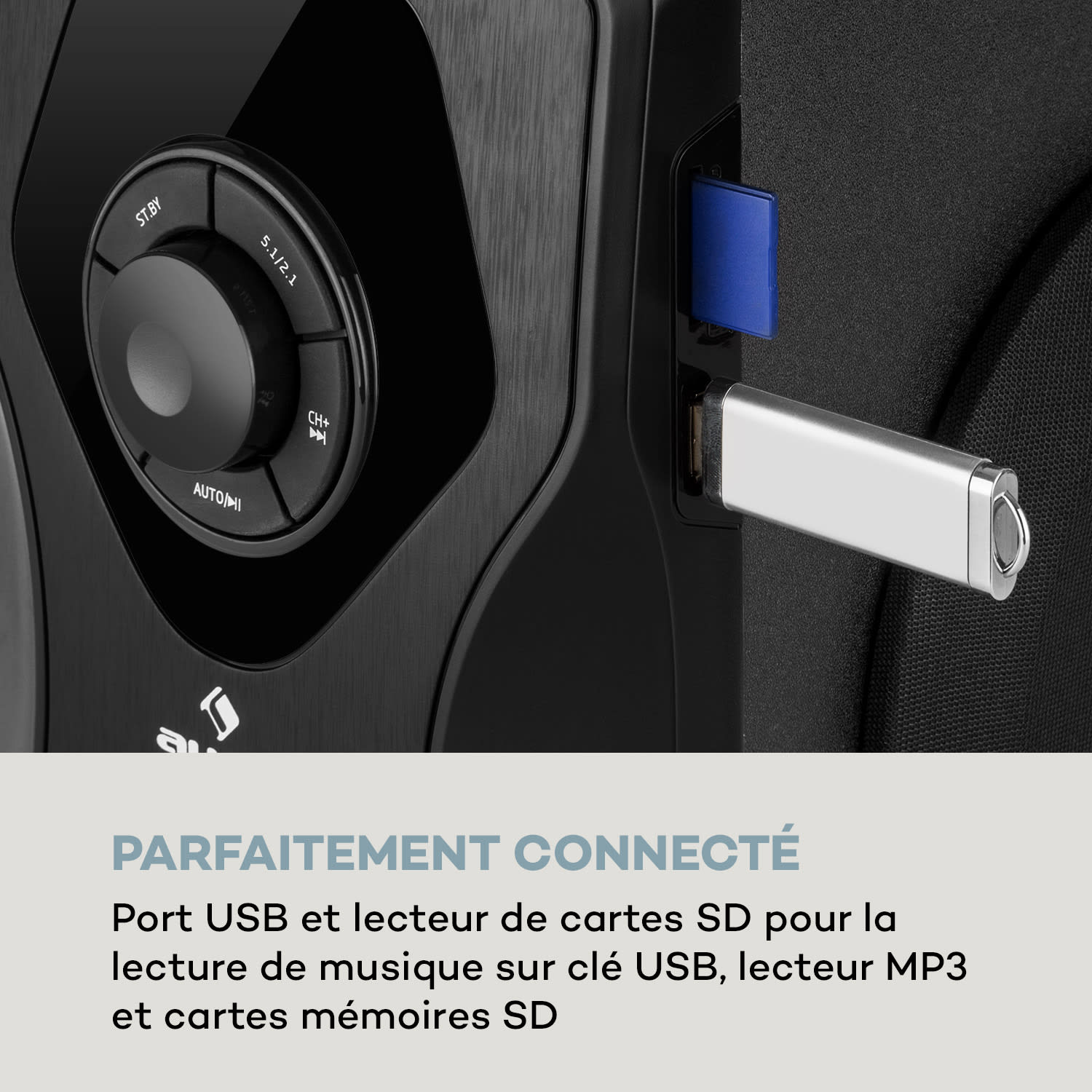 aauna Concept 720 5.1 luidsprekersysteem 95 W RMS OneSide subwoofer BT USB SD 