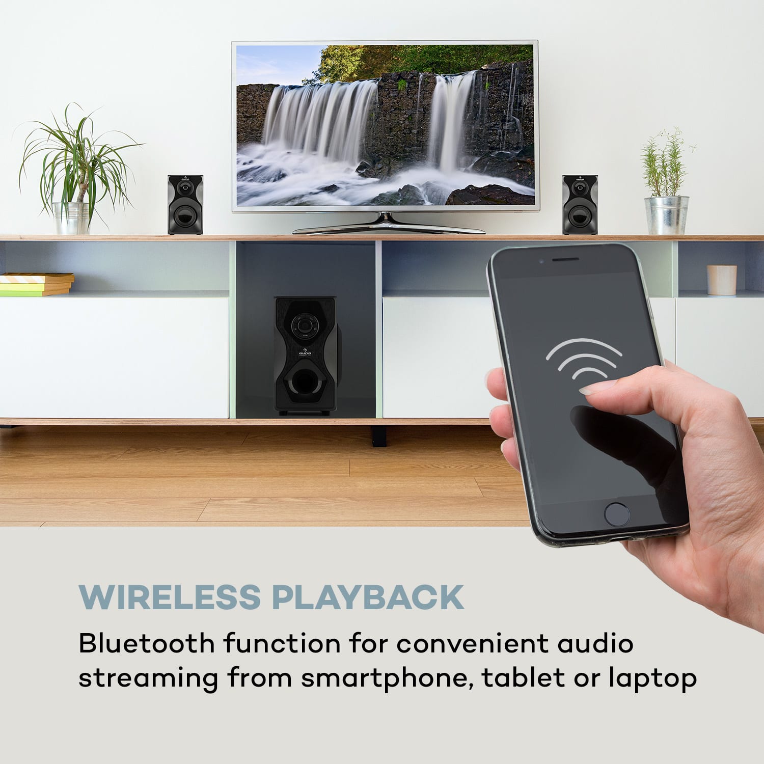 Concept 720, 5.1 reproduktorový systém, 95 W, OneSide subwoofer, BT, USB, SD