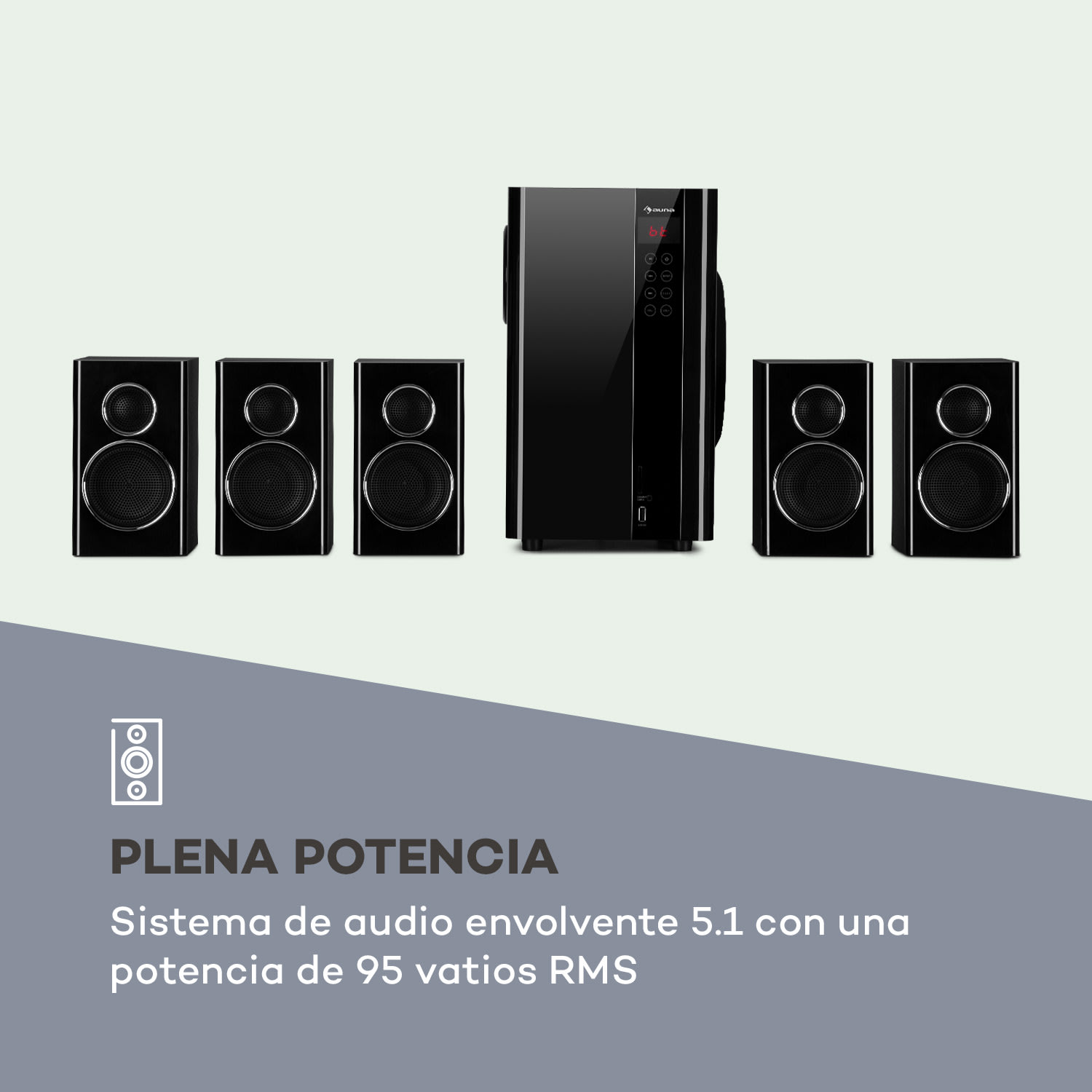 Areal Touch 5.1 Sistema de altavoces 200 W máx. OneSide Subwoofer Bluetooth USB SD 