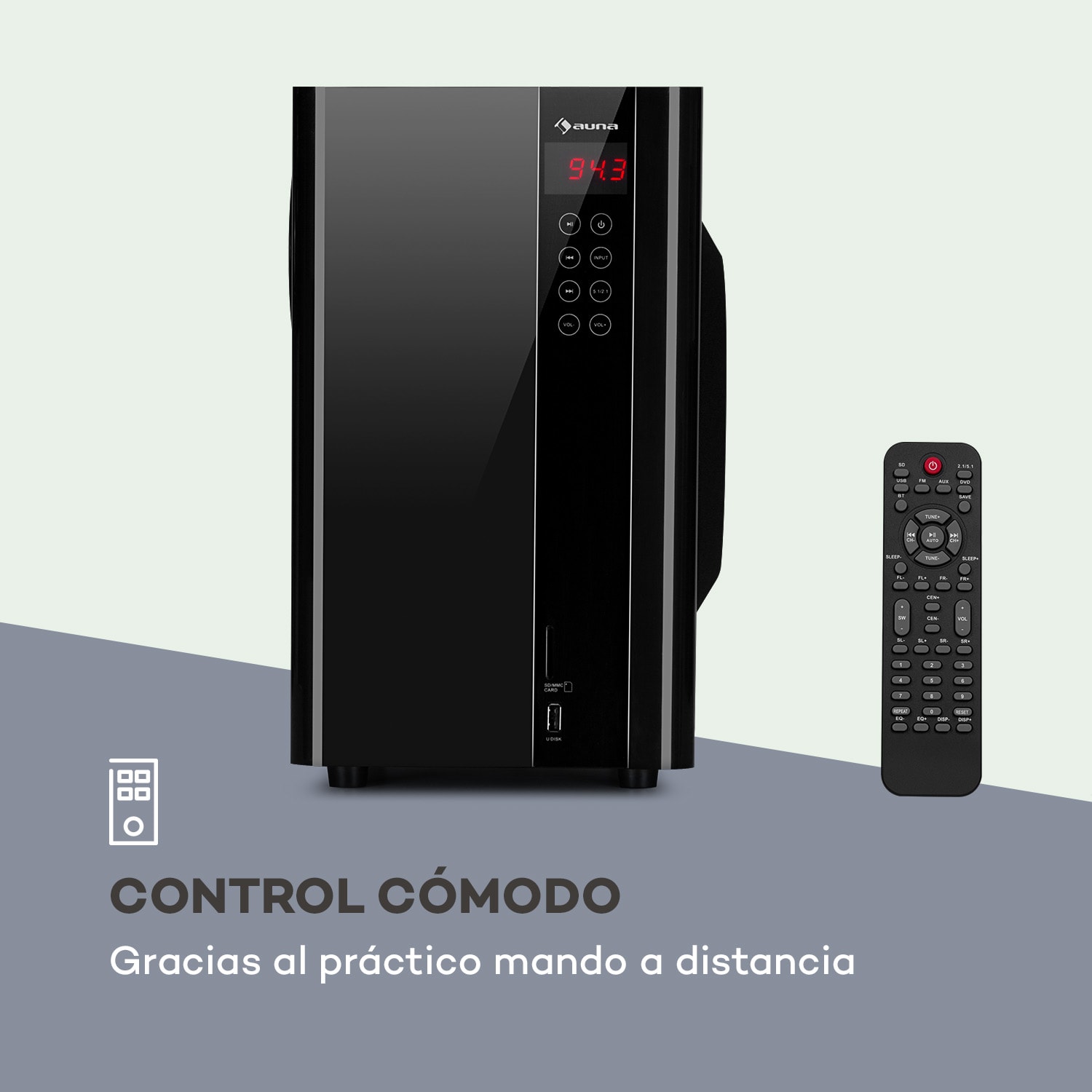 Areal Touch 5.1 Sistema de altavoces 200 W máx. OneSide Subwoofer Bluetooth USB SD 