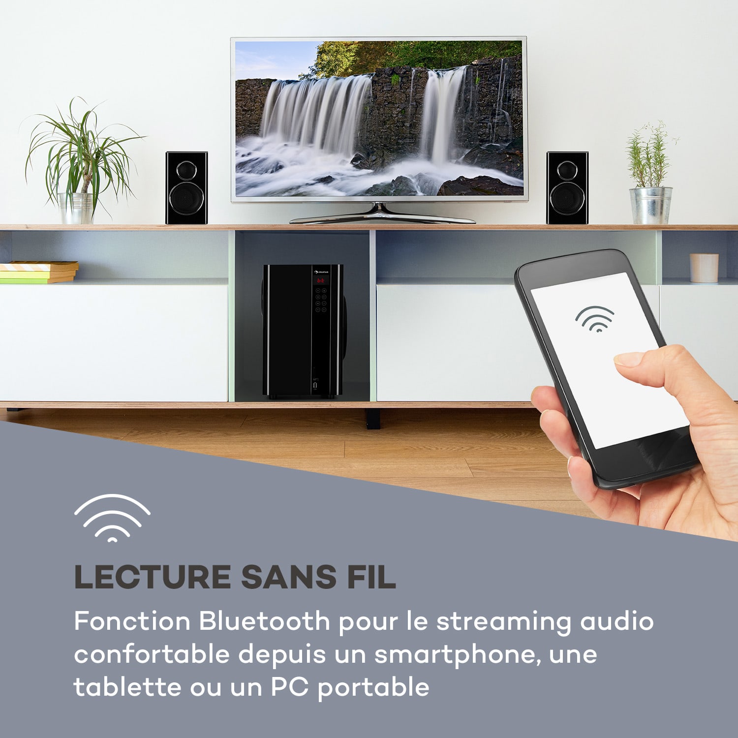 Areal Touch 5.1 luidsprekersysteem 200W max. OneSide subwoofer BT USB SD 