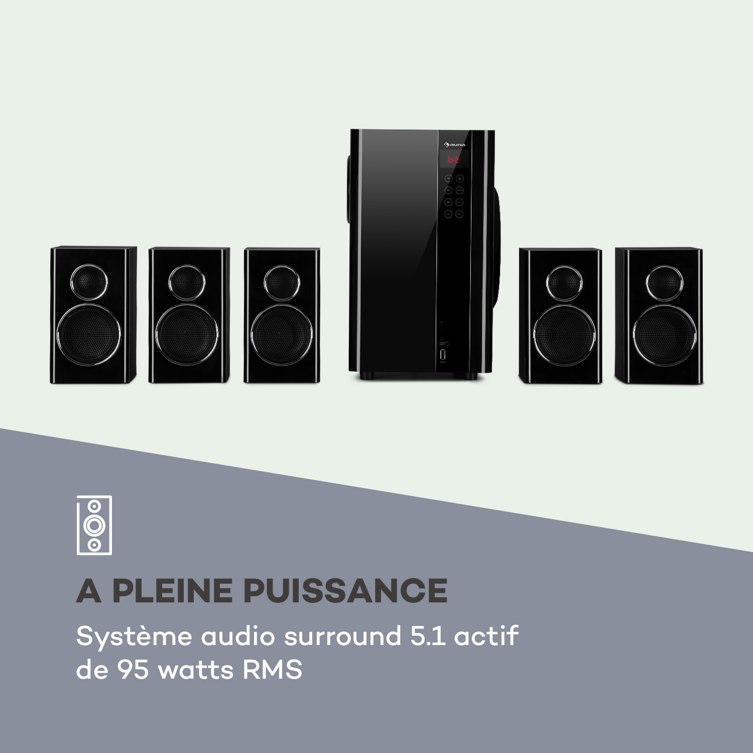 Areal Touch 5.1 luidsprekersysteem 200W max. OneSide subwoofer BT USB SD 
