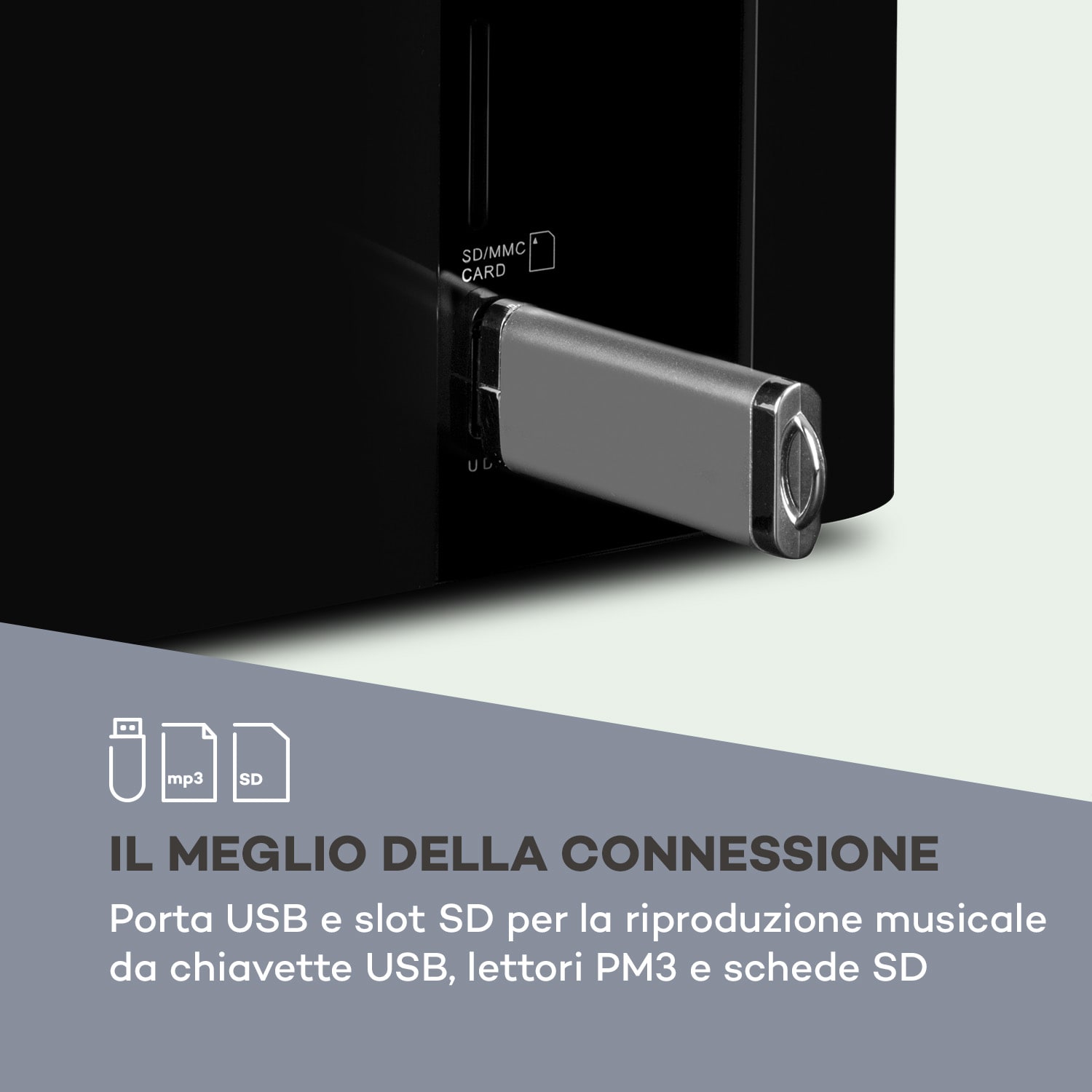 Areal Touch 5.1 Sistema di Casse 200 W max. OneSide Subwoofer BT USB SD 
