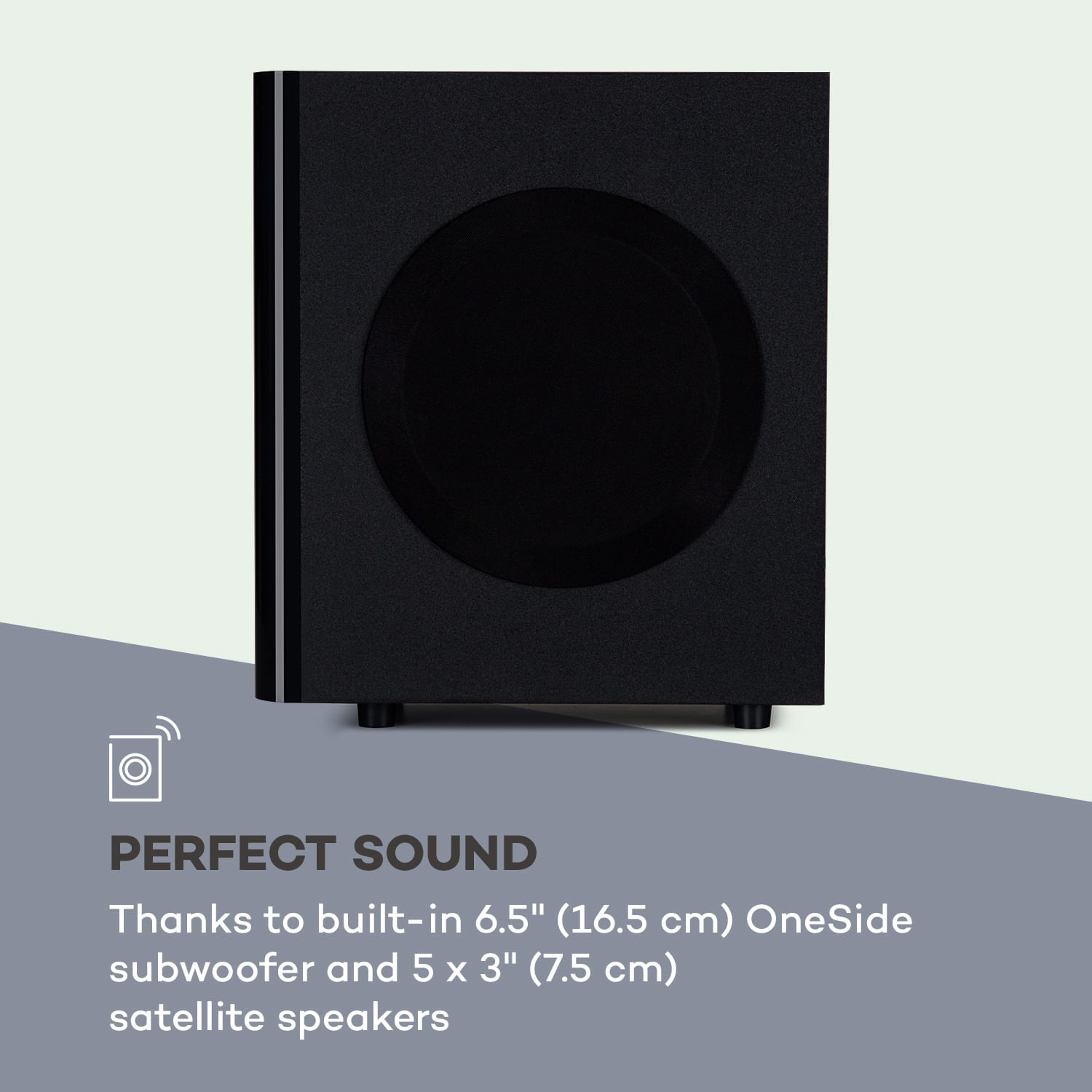Areal Touch, 5.1 reproduktorový systém, 200 W max., OneSide subwoofer, BT, USB, SD 