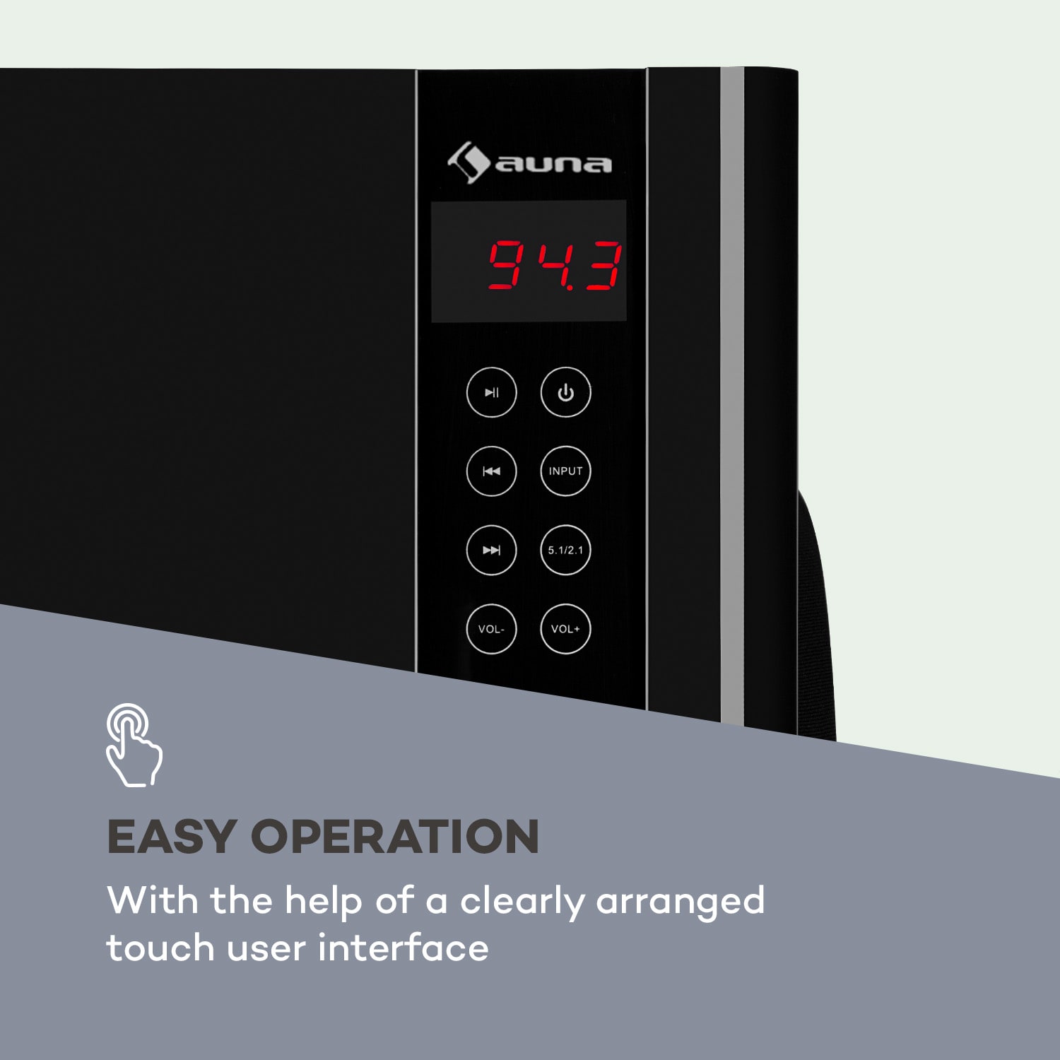 Areal Touch, 5.1 reproduktorový systém, 200 W max., OneSide subwoofer, BT, USB, SD 