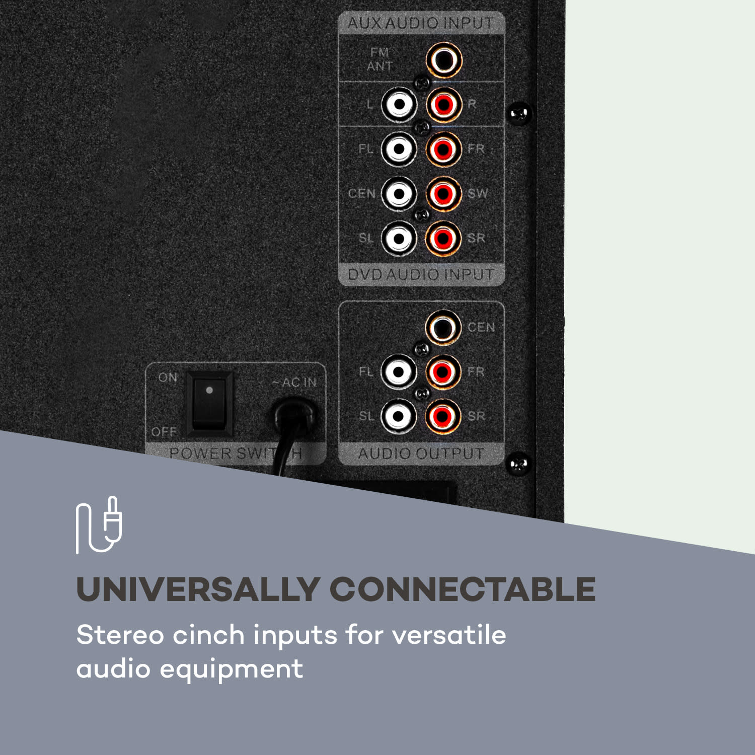 Areal Touch, 5.1 reproduktorový systém, 200 W max., OneSide subwoofer, BT, USB, SD 