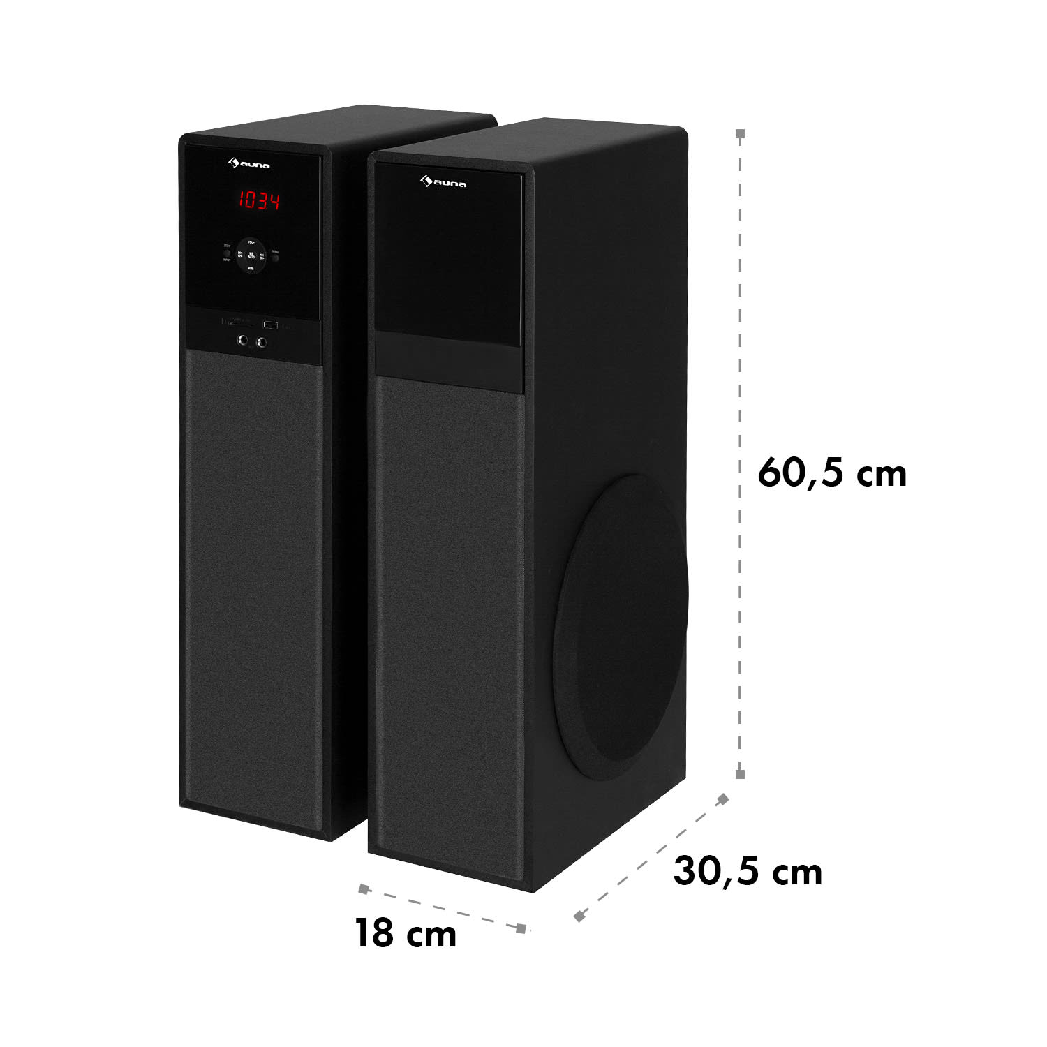 Line 100 A 2.0 Altavoz de pie 3 vías 2 x 40 W RMS Altura: 60,5 cm 