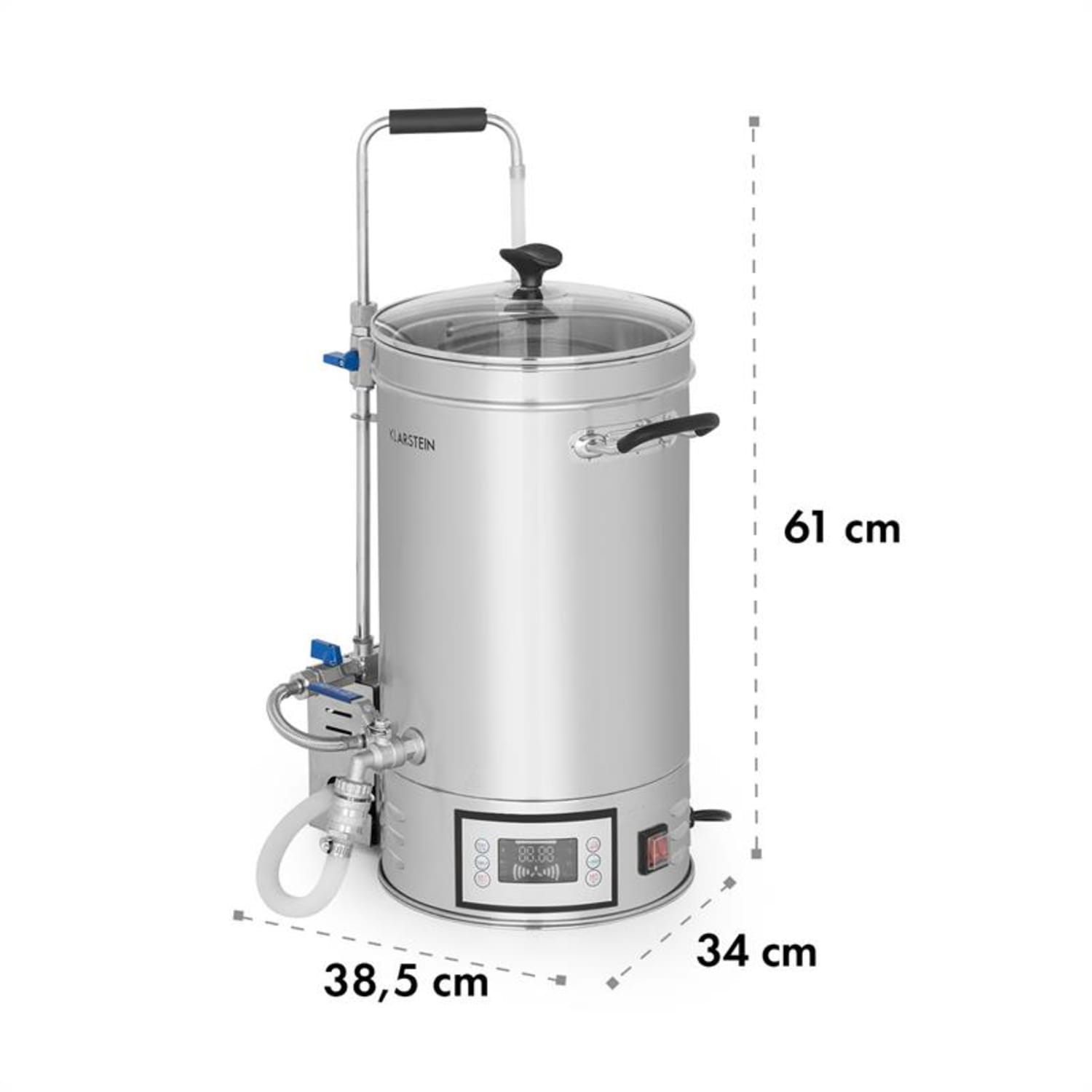 Brauheld Kocioł do produkcji brzeczki 15 l 30–140°C pompa cyrkulacyjna stal szlachetna 15 L