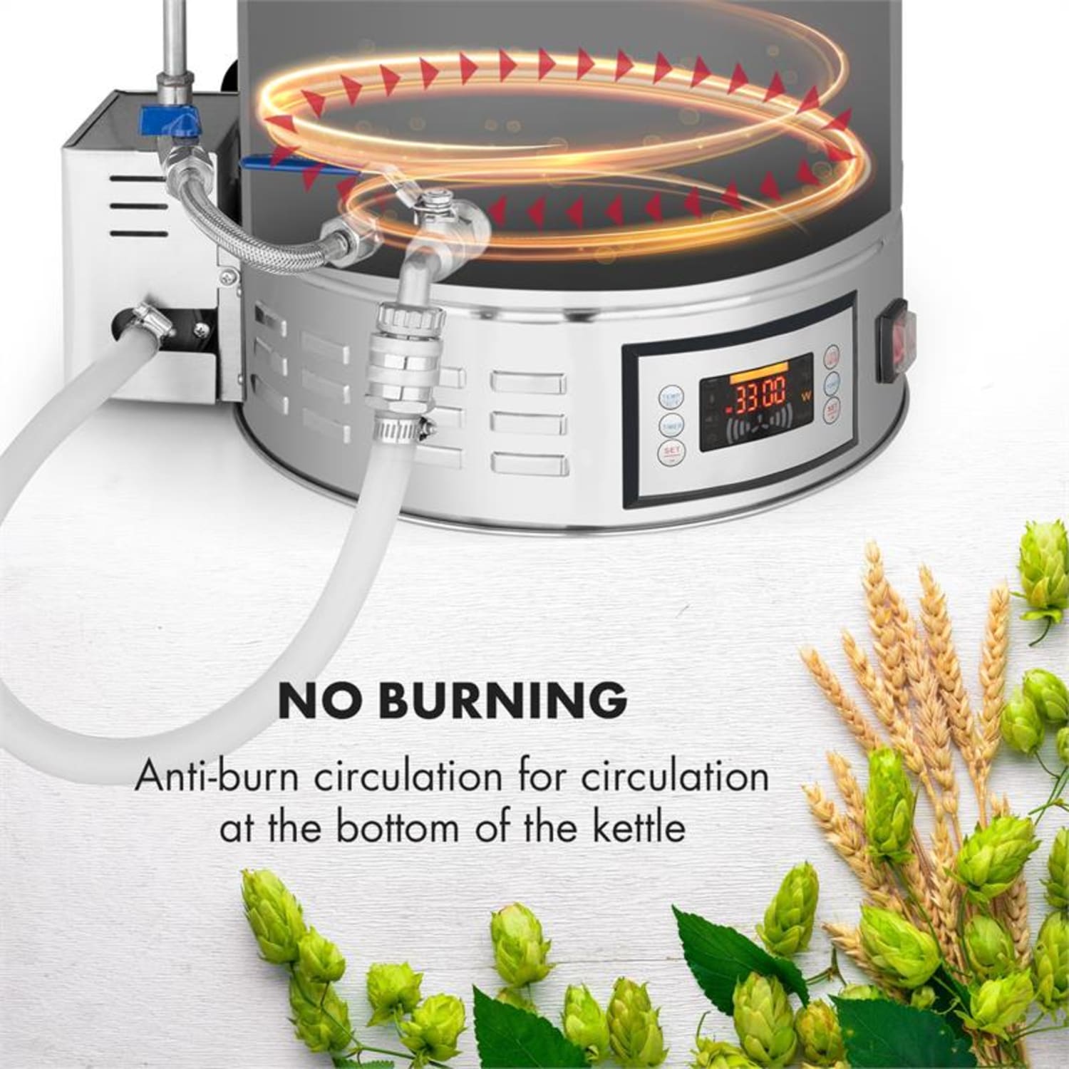 Brauheld Kocioł do produkcji brzeczki 45 l 30–140°C pompa cyrkulacyjna stal szlachetna 45 L