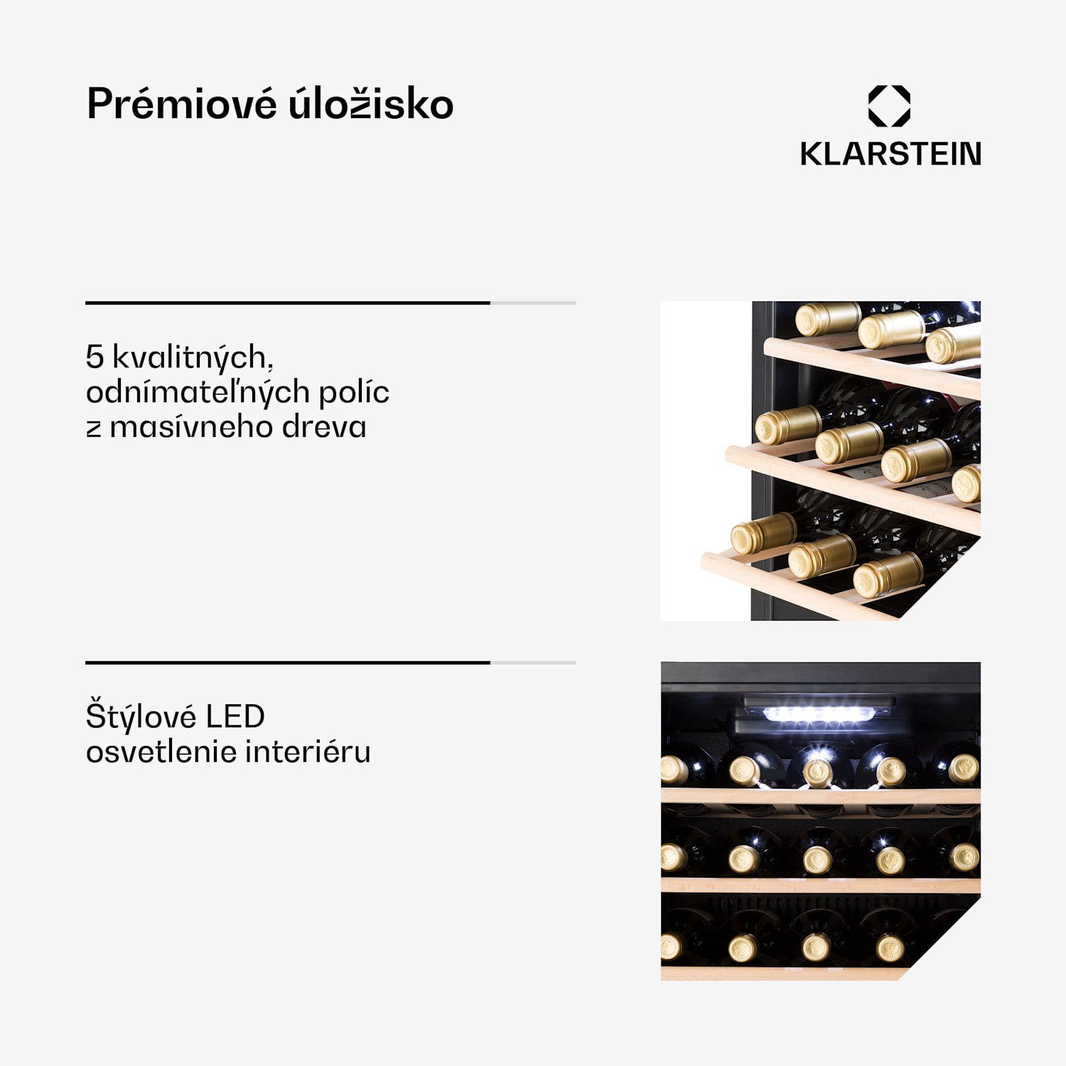 Vinamour 29D, vinotéka, 2 zóny, 80 l, 29 fliaš, 5-22°C, dotykové ovládanie 29 fliaš | 2 chladiace zóny | Nehrdzavejúca oceľ