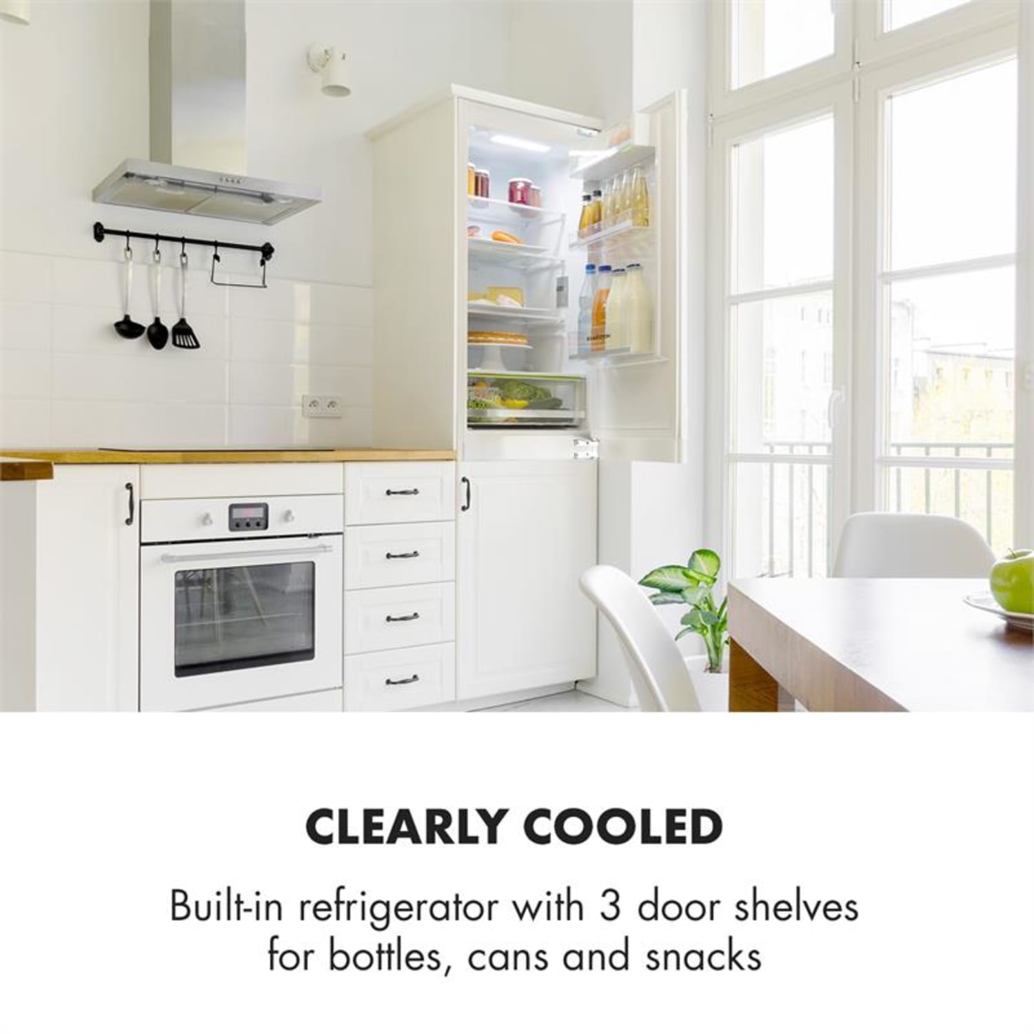 CoolZone inbouw koelvriescombinatie 241l liter A+ 41 dB wit 