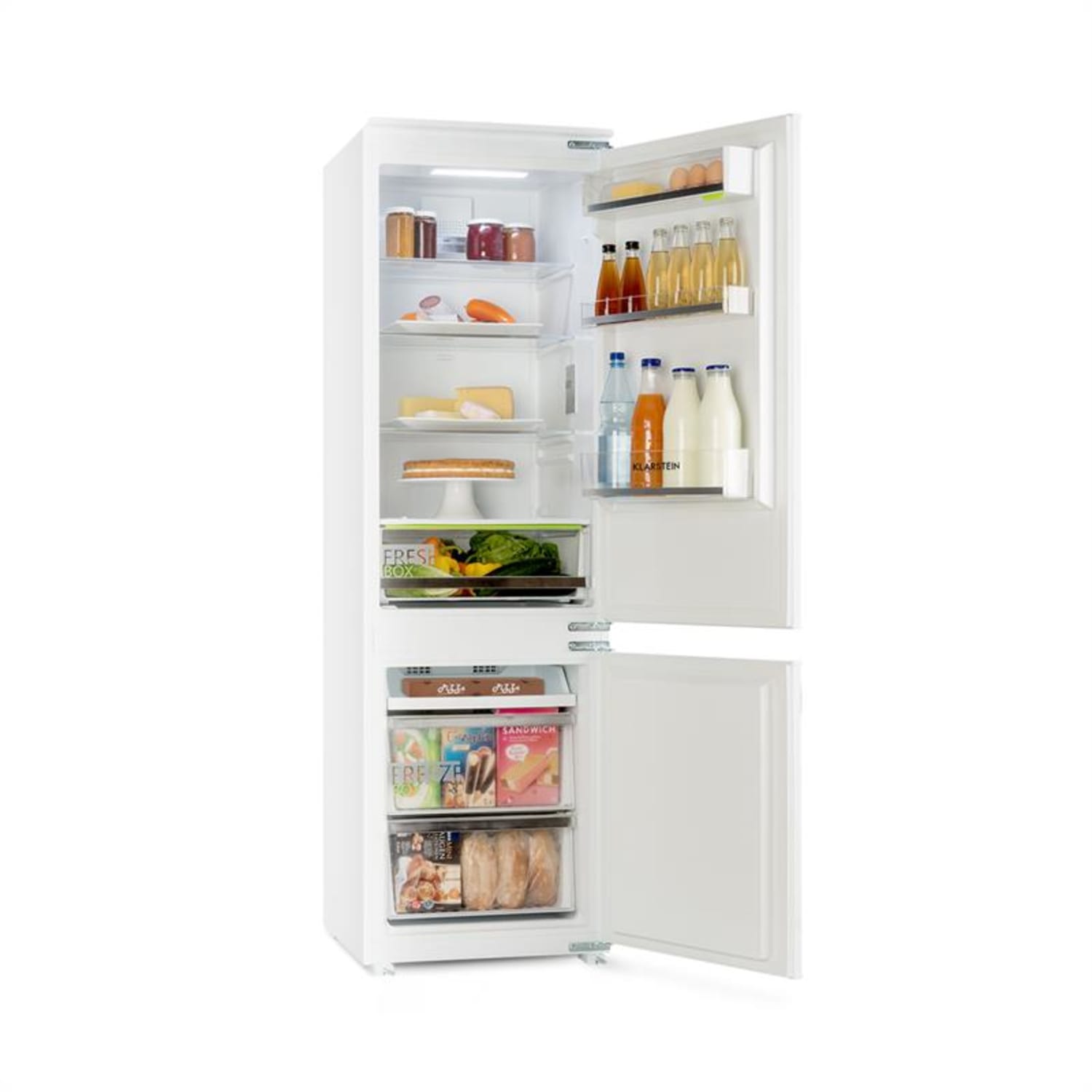 CoolZone inbouw koelvriescombinatie 241l liter A+ 41 dB wit 