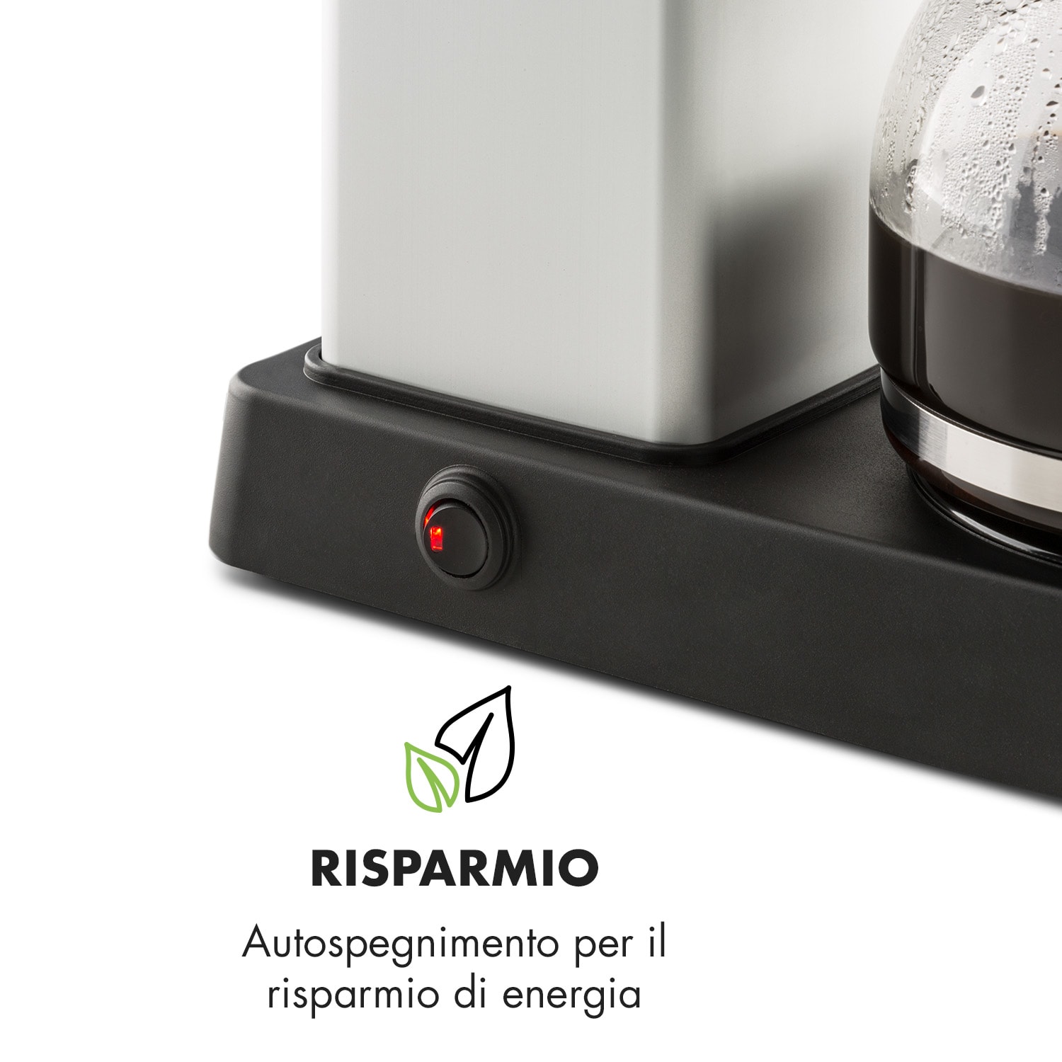 GrandeGusto Macchina del Caffè 1690W Pre-Infusion 96°C nero/metallizzato Metallico