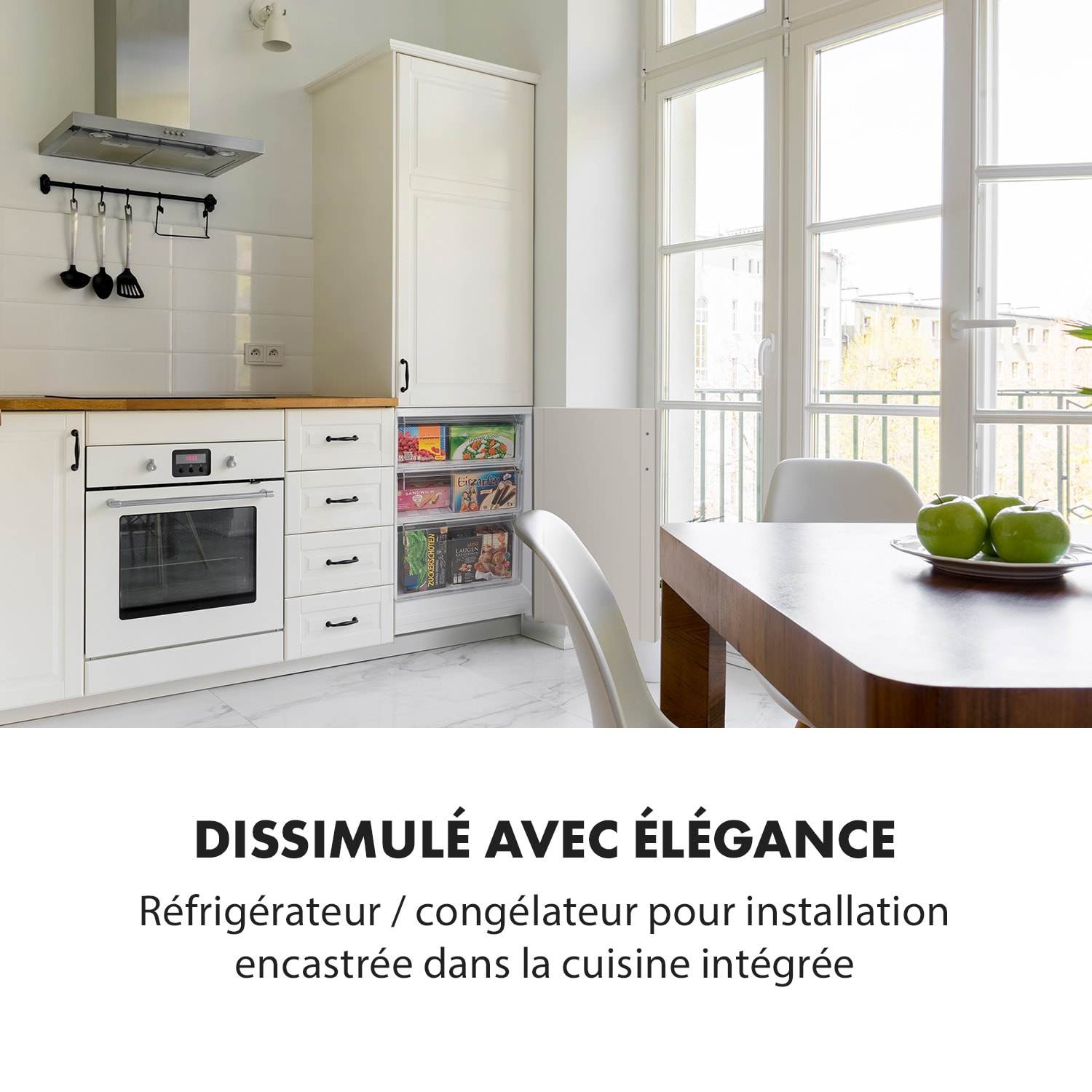 CoolZone 250 Eco koelvriescombinatie 185 L / 65 L A++ led inbouw wit 