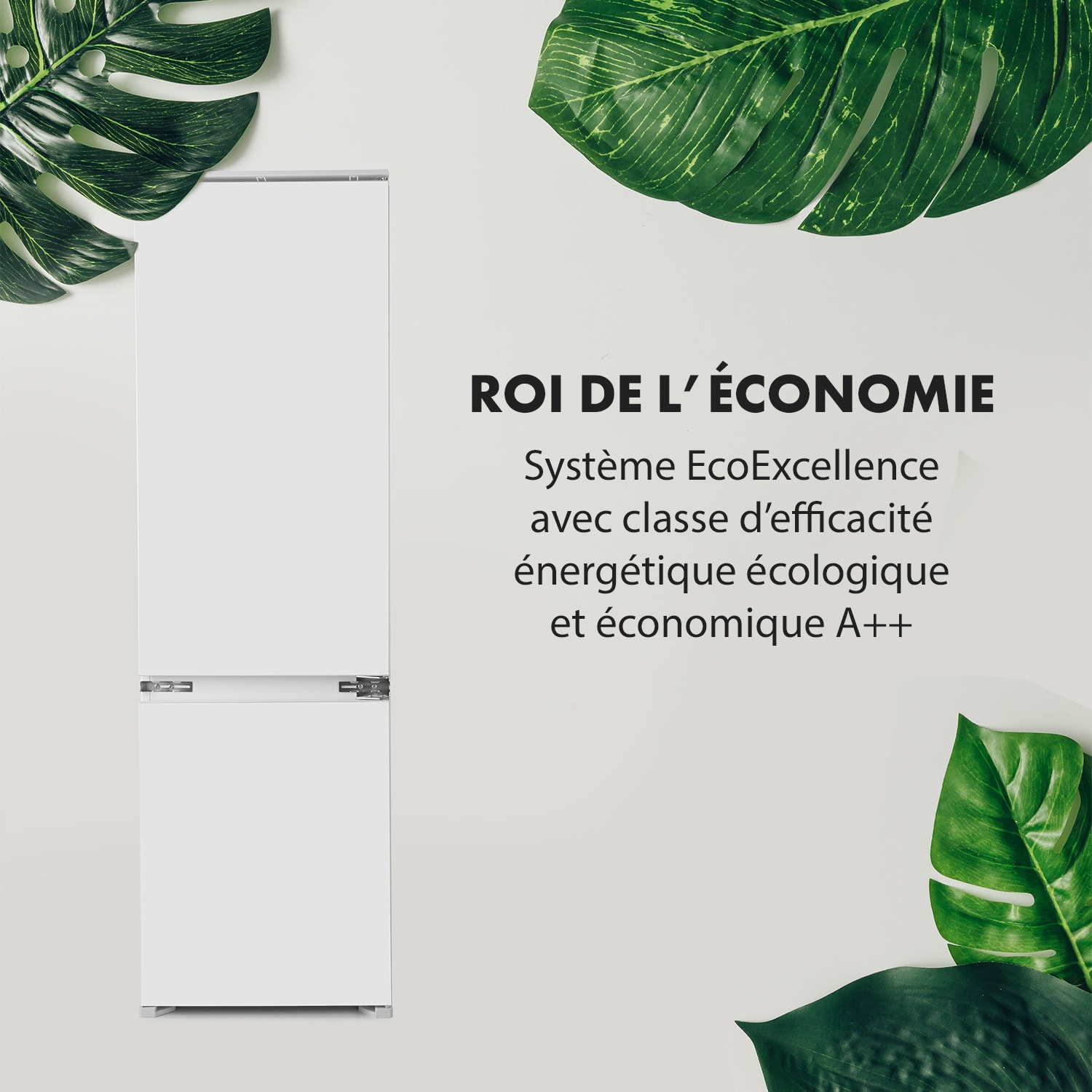 CoolZone 250 Eco koelvriescombinatie 185 L / 65 L A++ led inbouw wit 