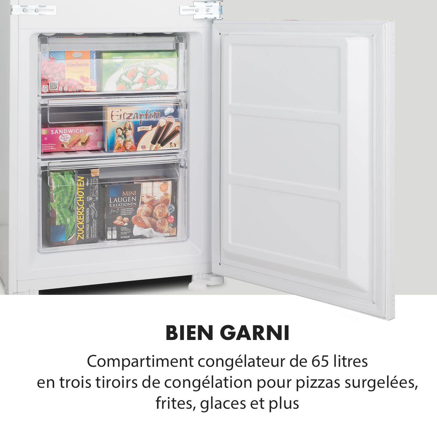 CoolZone 250 Eco koelvriescombinatie 185 L / 65 L A++ led inbouw wit 