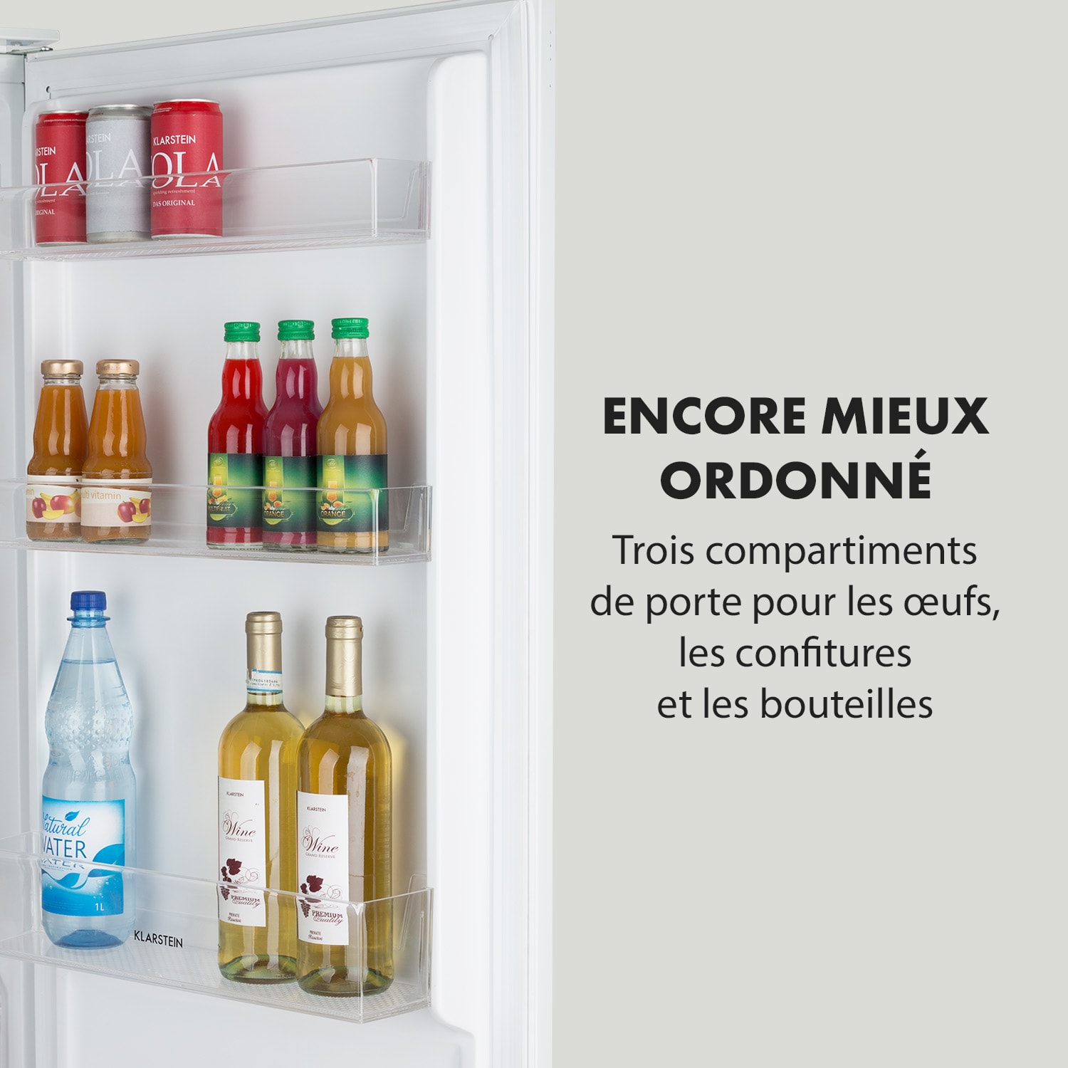 CoolZone 250 Eco koelvriescombinatie 185 L / 65 L A++ led inbouw wit 