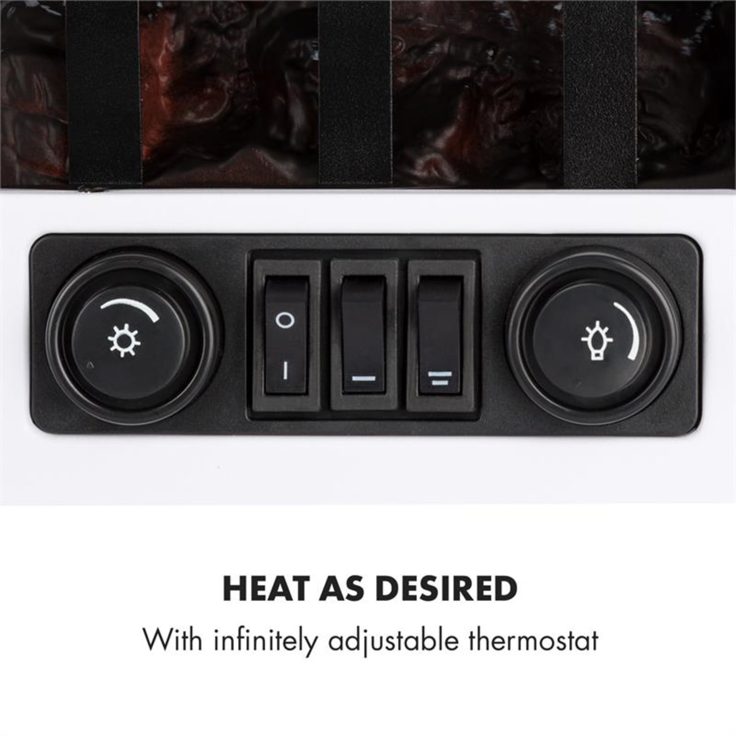 Graz, електрическа камина, 1000/2000 W, термостат, PanoramaView, бяла 