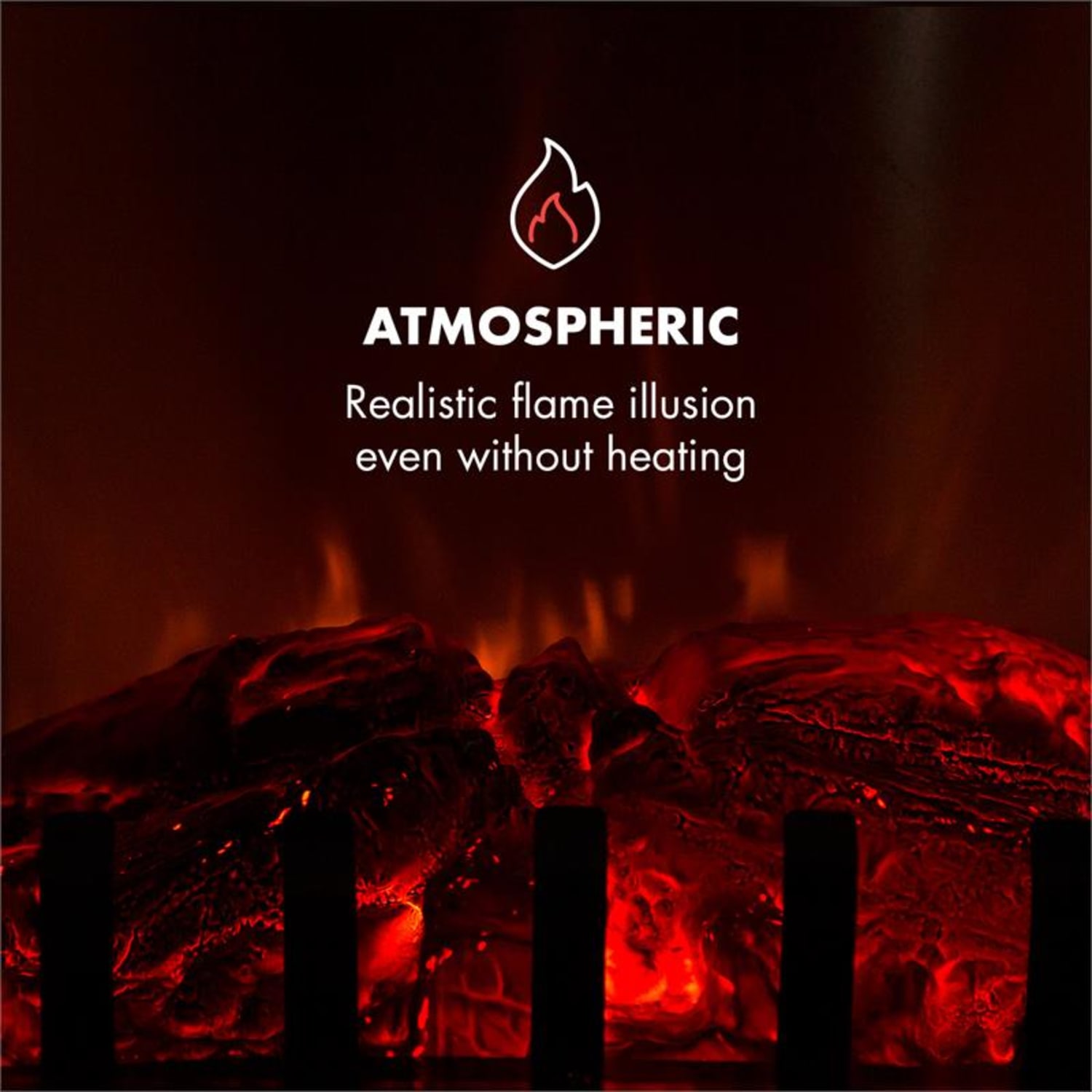 Graz, електрическа камина, 1000/2000 W, термостат, PanoramaView, бяла 